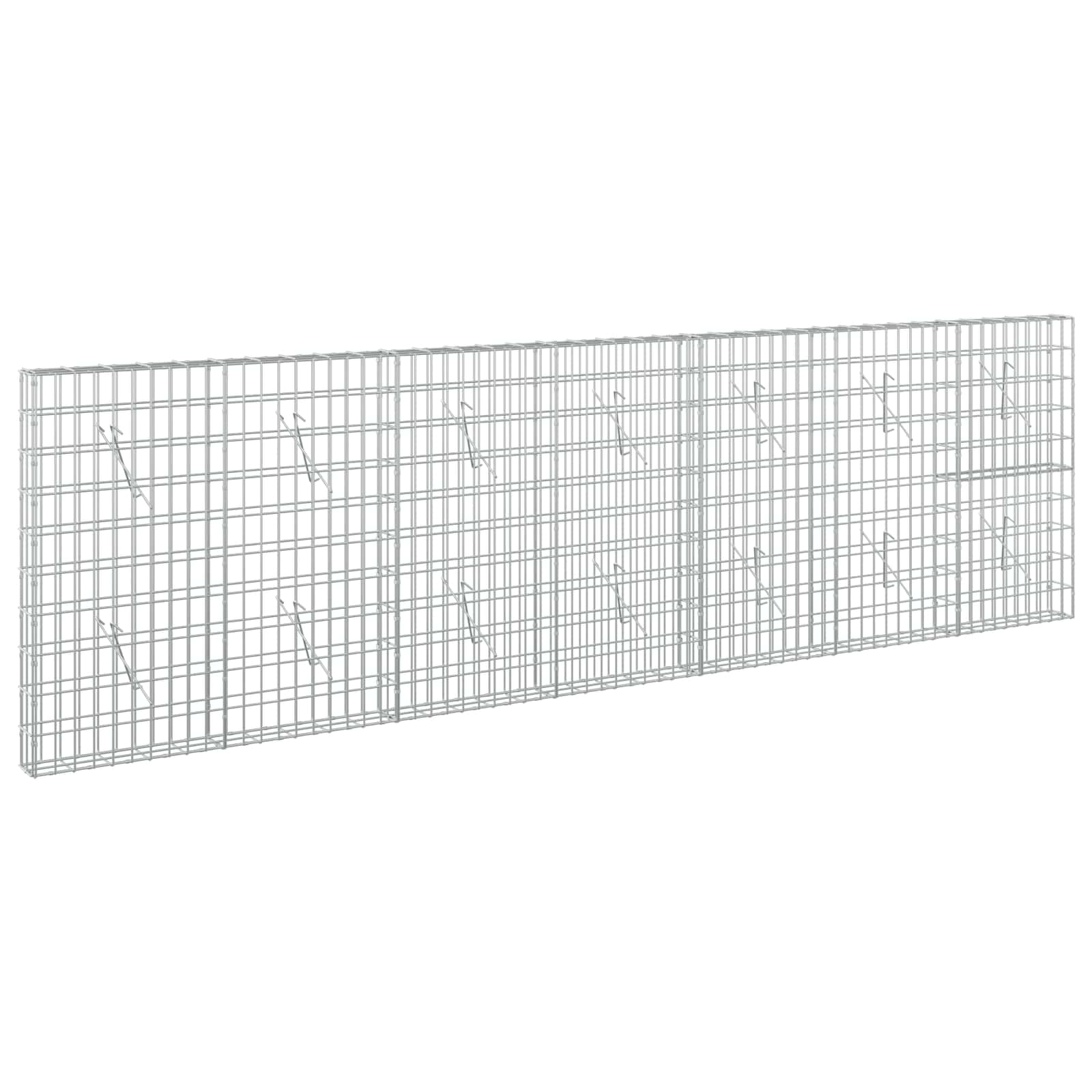 Gabione Mit 5 Mm Draht Und 5x10 Cm Maschen 350x10x100 Cm Vidaxl