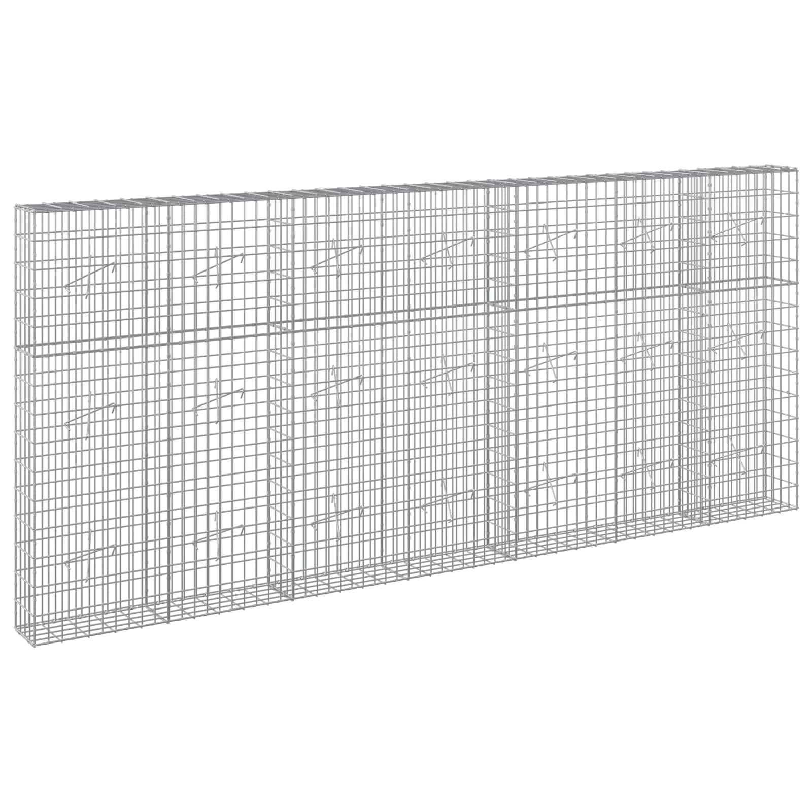 Gabione Mit 5 Mm Draht Und 5x10 Cm Maschen 350x20x150 Cm Vidaxl