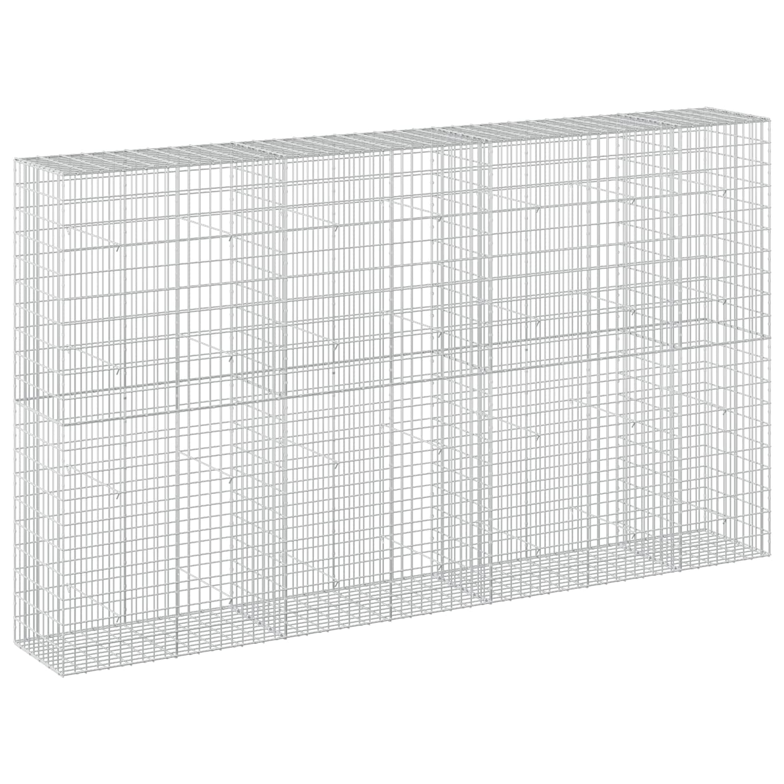 Gabione Mit 5 Mm Draht Und 5x10 Cm Maschen 350x50x200 Cm Vidaxl
