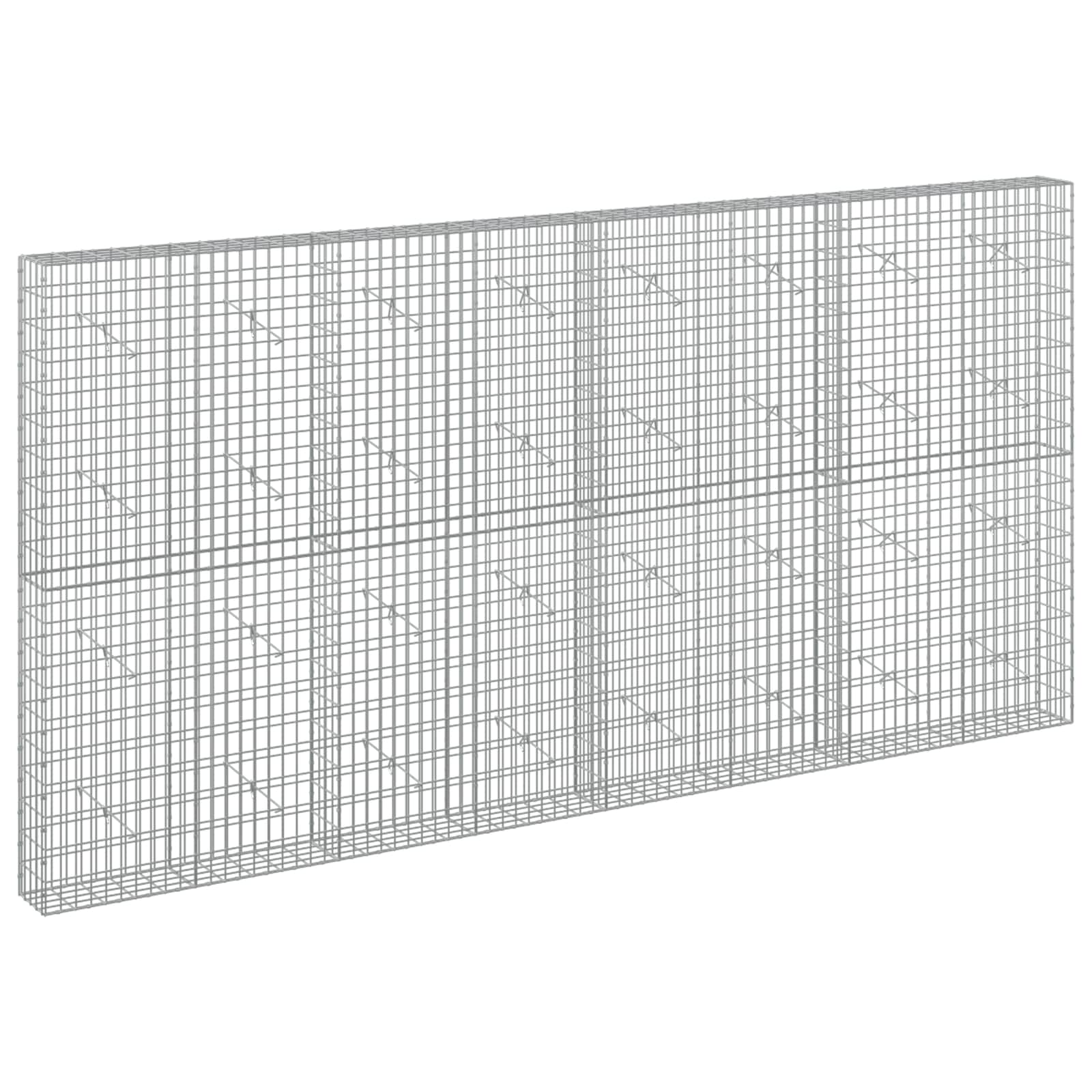 Gabione Mit 5 Mm Draht Und 5x10 Cm Maschen 400x20x200 Cm Vidaxl
