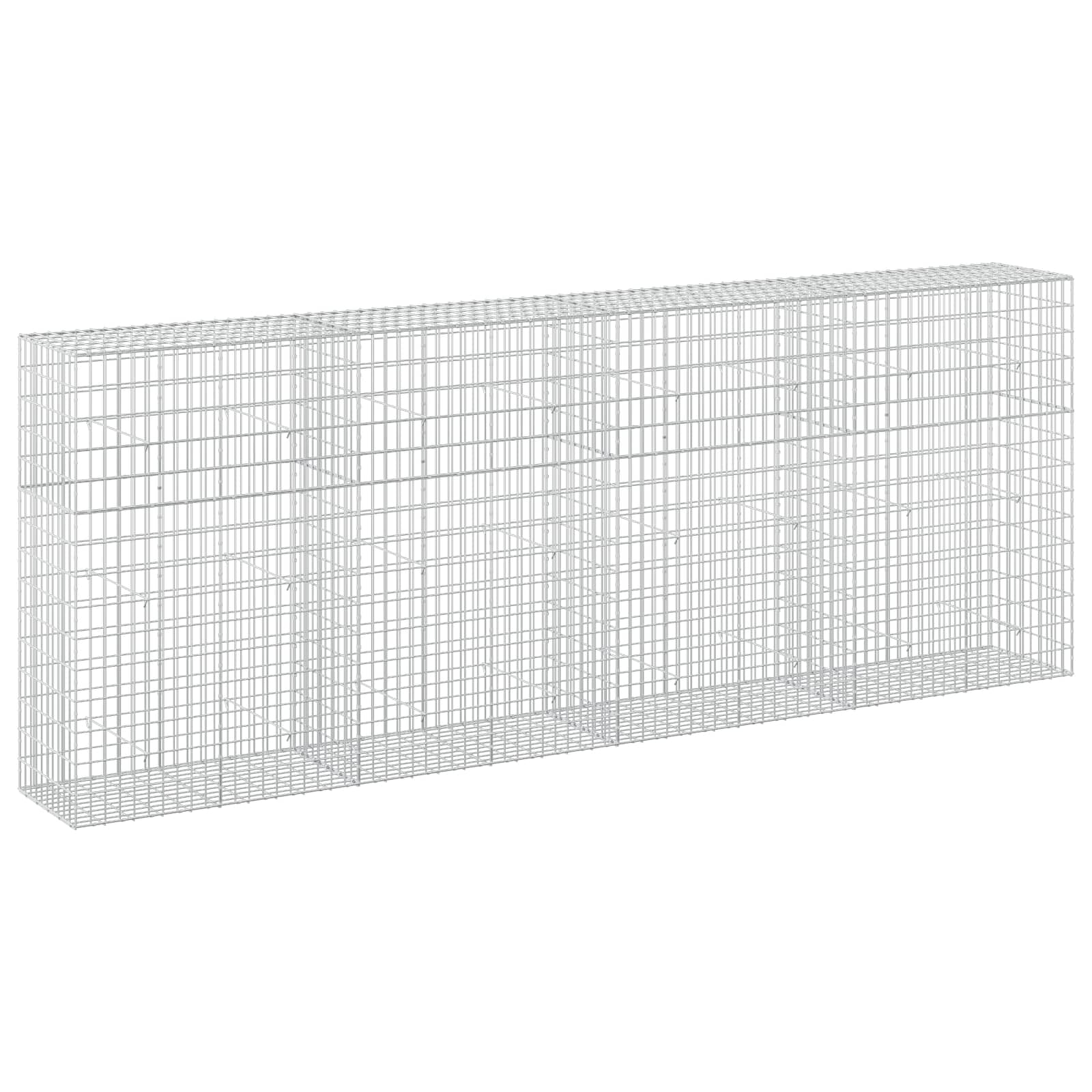 Gabione Mit 5 Mm Draht Und 5x10 Cm Maschen 400x50x150 Cm Vidaxl
