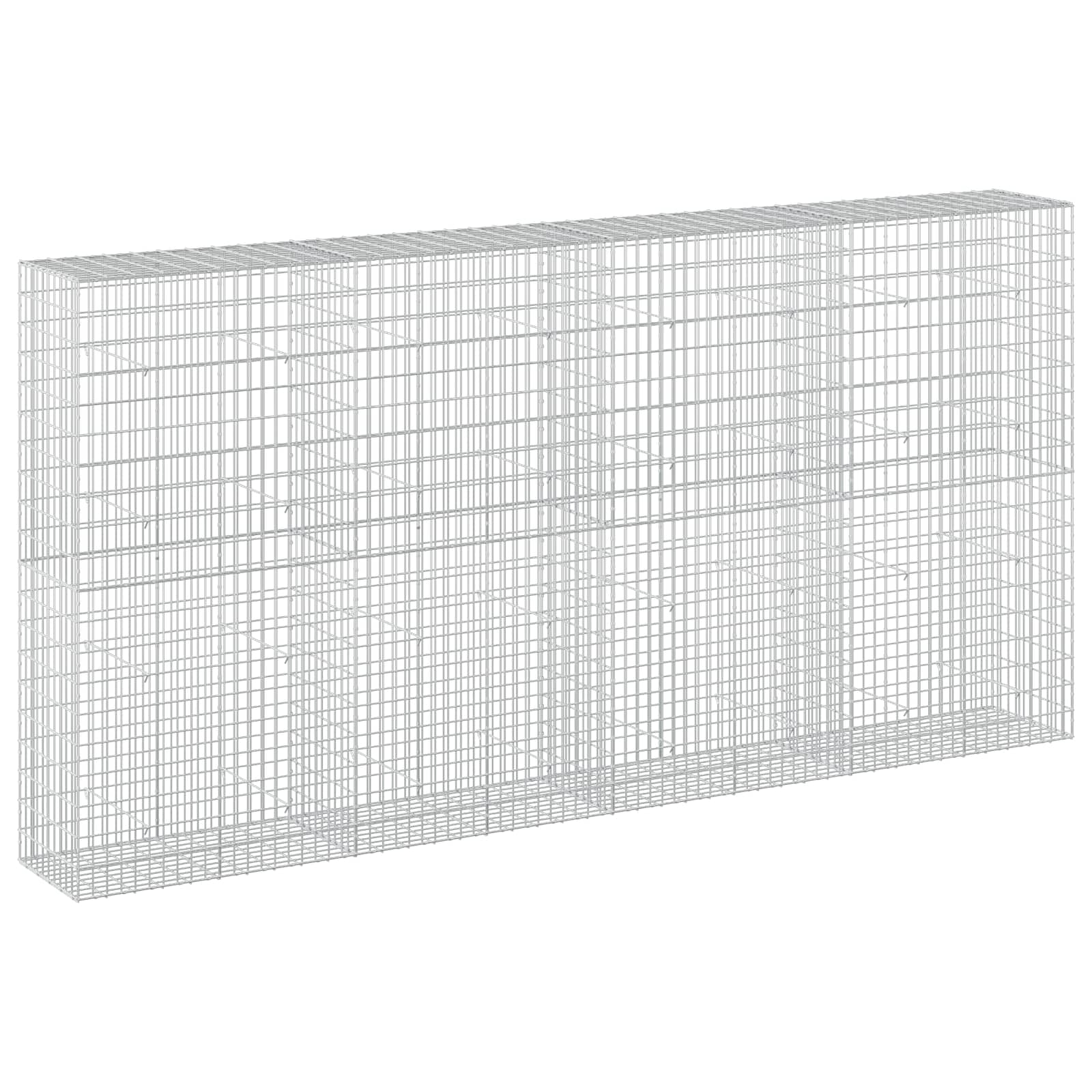 Gabione Mit 5 Mm Draht Und 5x10 Cm Maschen 400x50x200 Cm Vidaxl