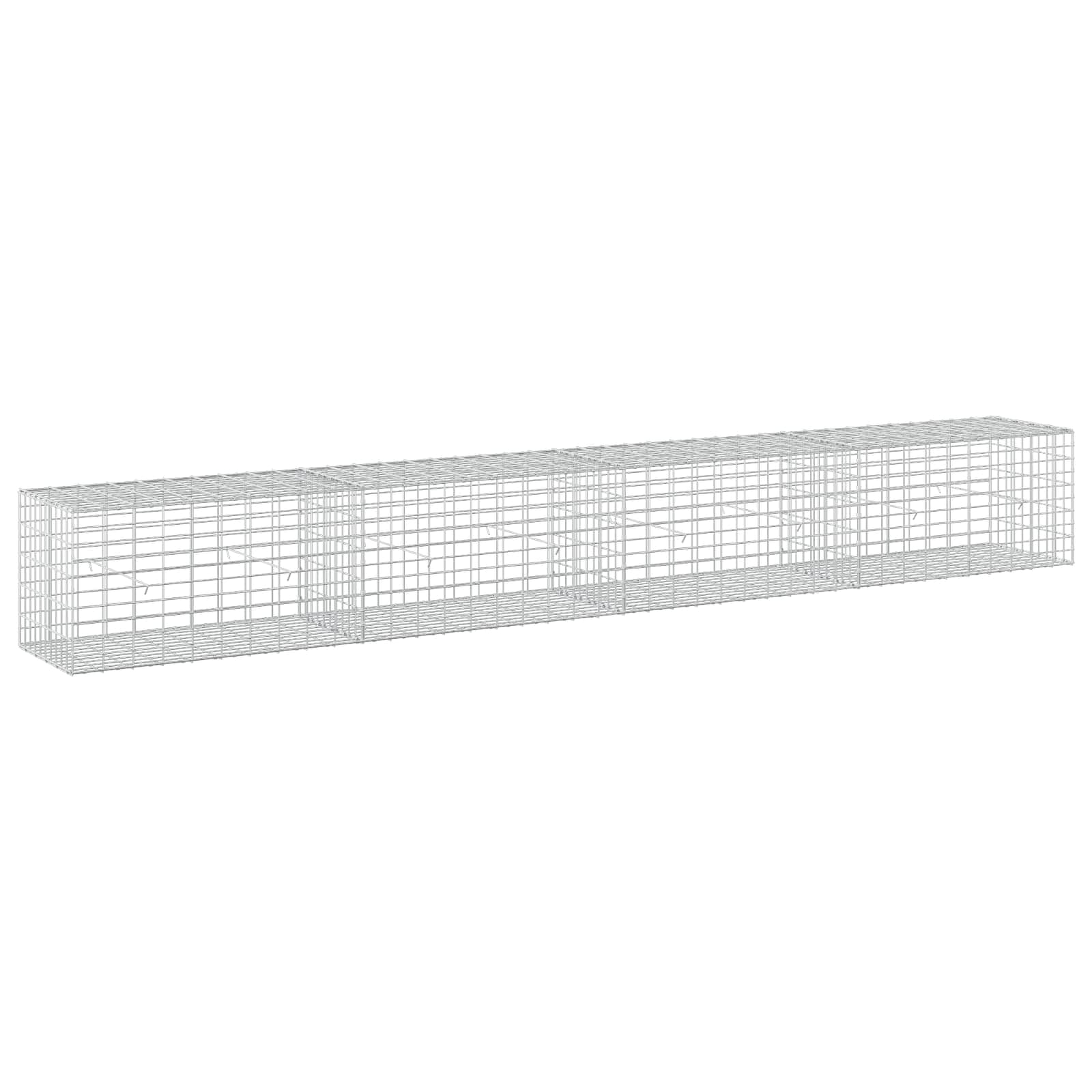 Gabione Mit 5 Mm Draht Und 5x10 Cm Maschen 400x50x50 Cm Vidaxl