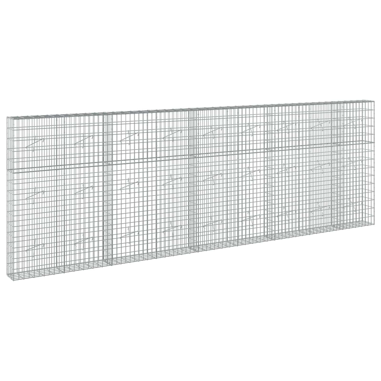 Gabione Mit 5 Mm Draht Und 5x10 Cm Maschen 450x20x150 Cm Vidaxl