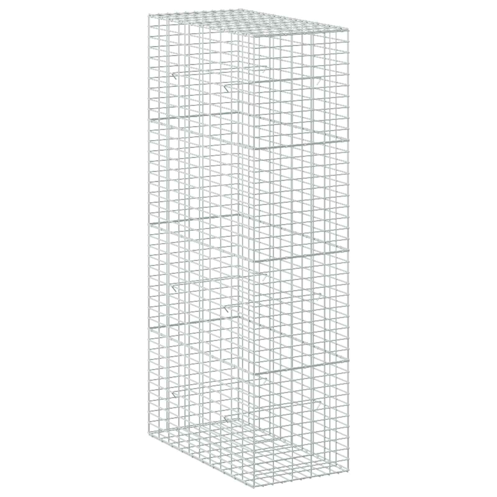 Gabione Mit 5 Mm Draht Und 5x10 Cm Maschen 50x100x200 Cm Vidaxl