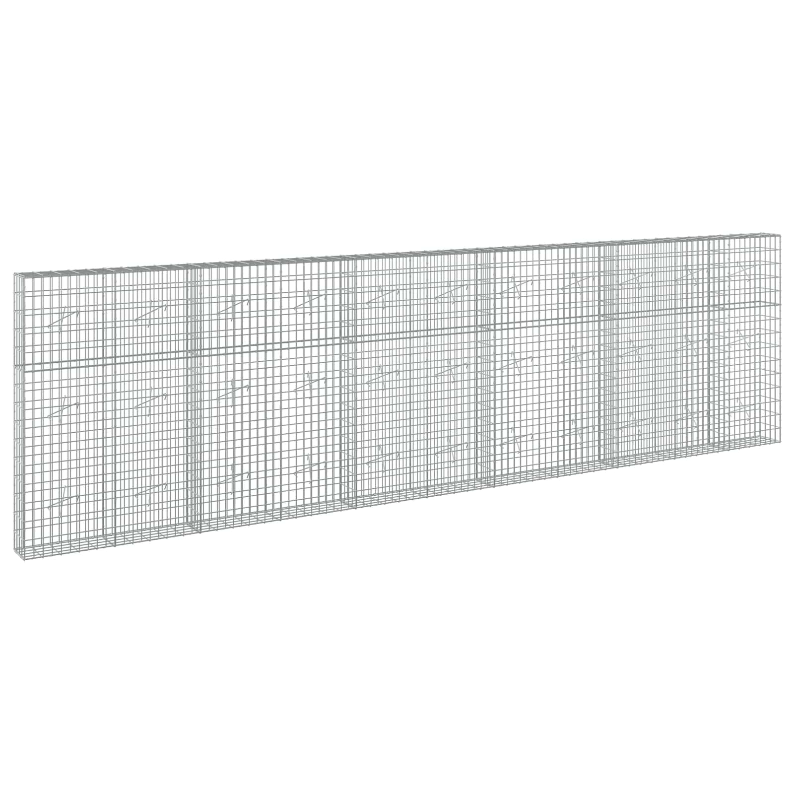 Gabione Mit 5 Mm Draht Und 5x10 Cm Maschen 550x20x150 Cm Vidaxl