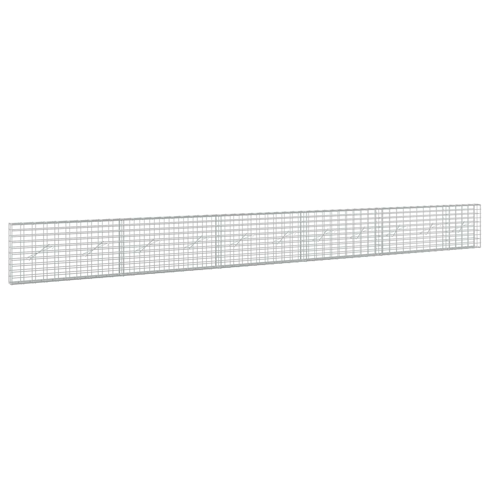 Gabione Mit 5 Mm Draht Und 5x10 Cm Maschen 550x10x50 Cm Vidaxl
