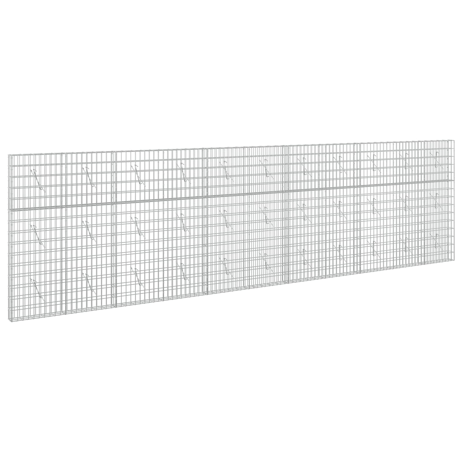 Gabione Mit 5 Mm Draht Und 5x10 Cm Maschen 550x10x150 Cm Vidaxl