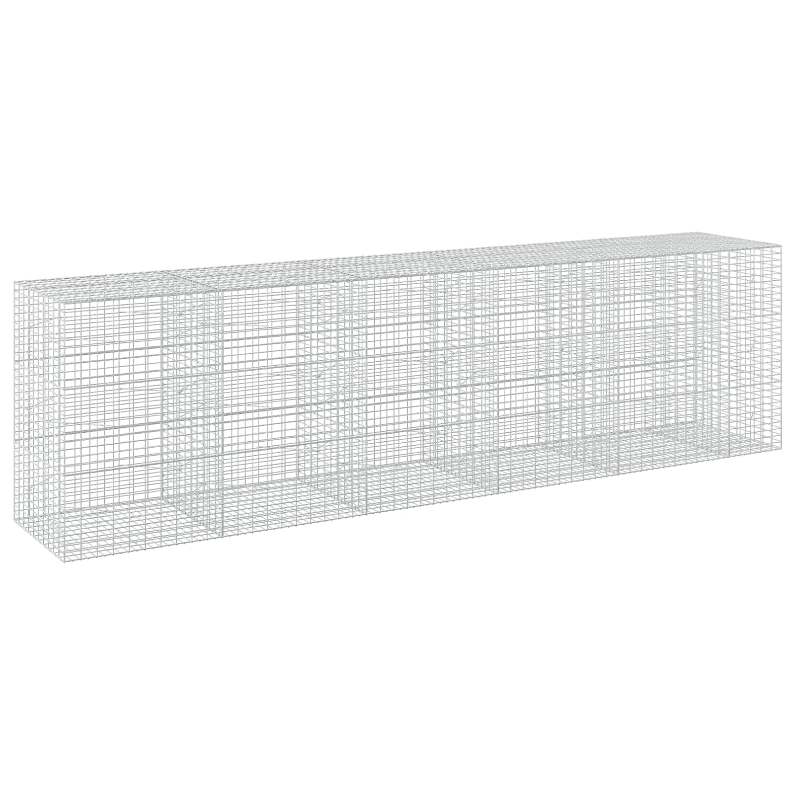 Gabione Mit 5 Mm Draht Und 5x10 Cm Maschen 550x100x150 Cm Vidaxl