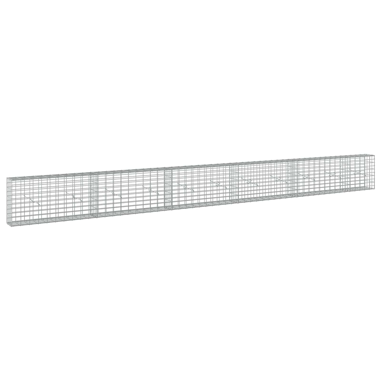 Gabione Mit 5 Mm Draht Und 5x10 Cm Maschen 550x20x50 Cm Vidaxl