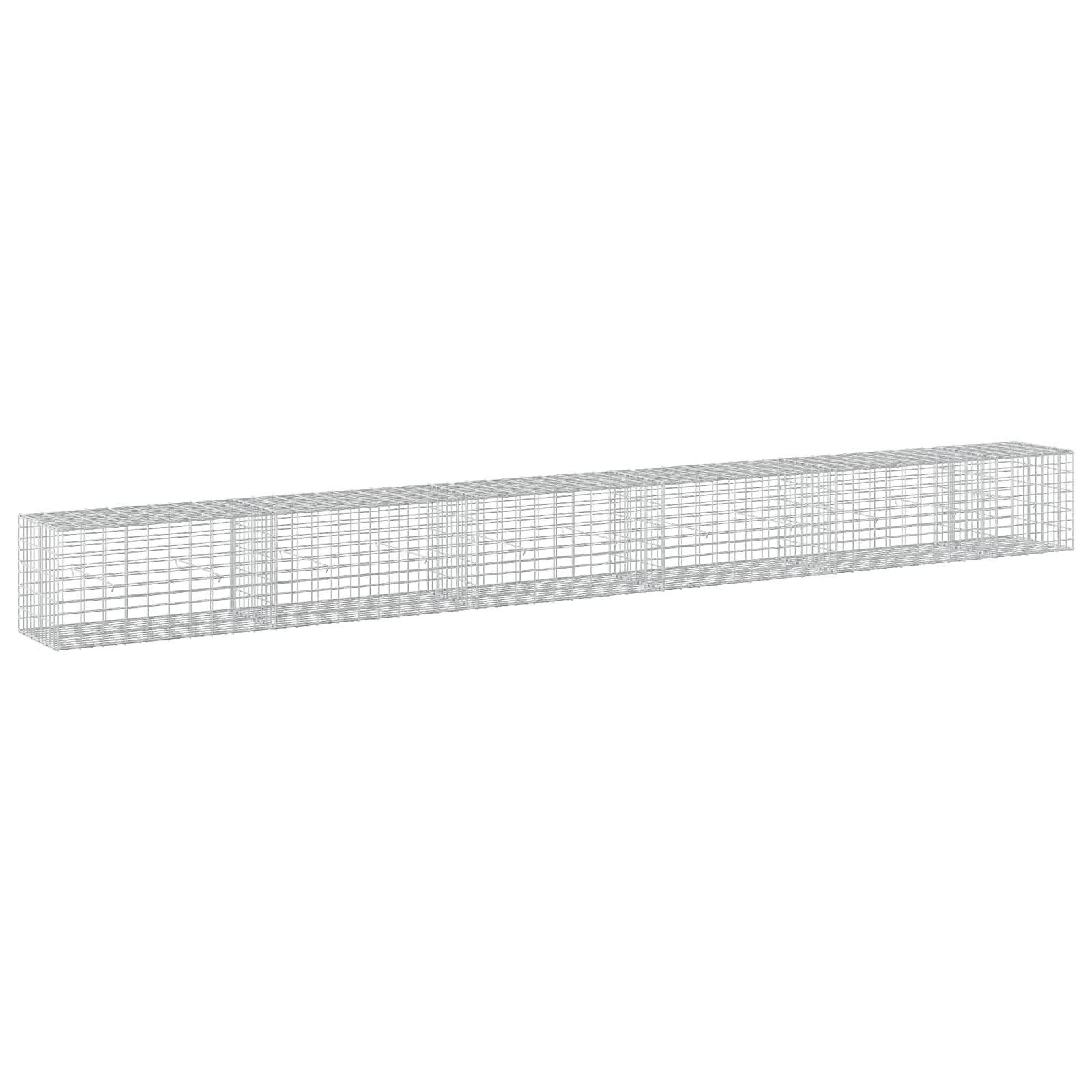 Gabione Mit 5 Mm Draht Und 5x10 Cm Maschen 550x50x50 Cm Vidaxl