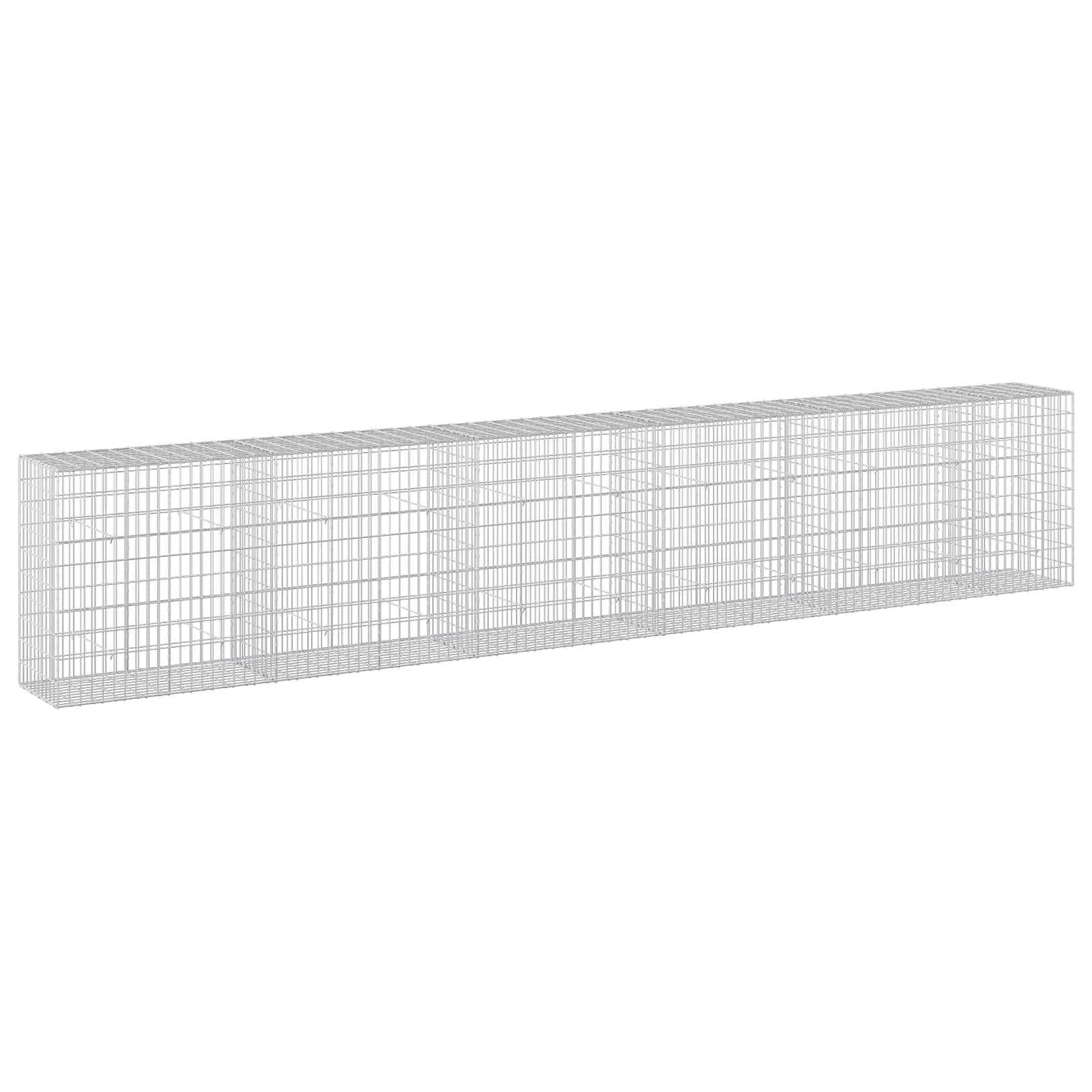 Gabione Mit 5 Mm Draht Und 5x10 Cm Maschen 550x50x100 Cm Vidaxl