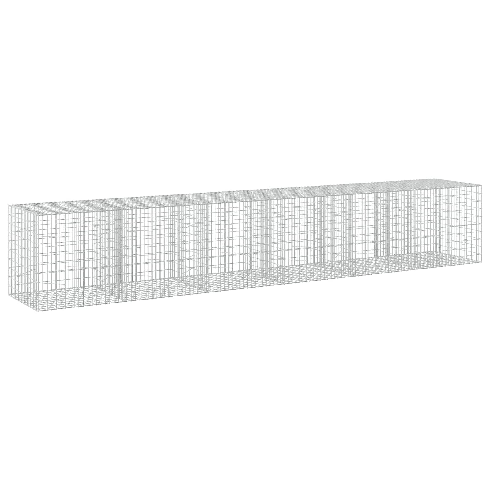 Gabione Mit 5 Mm Draht Und 5x10 Cm Maschen 600x100x100 Cm Vidaxl