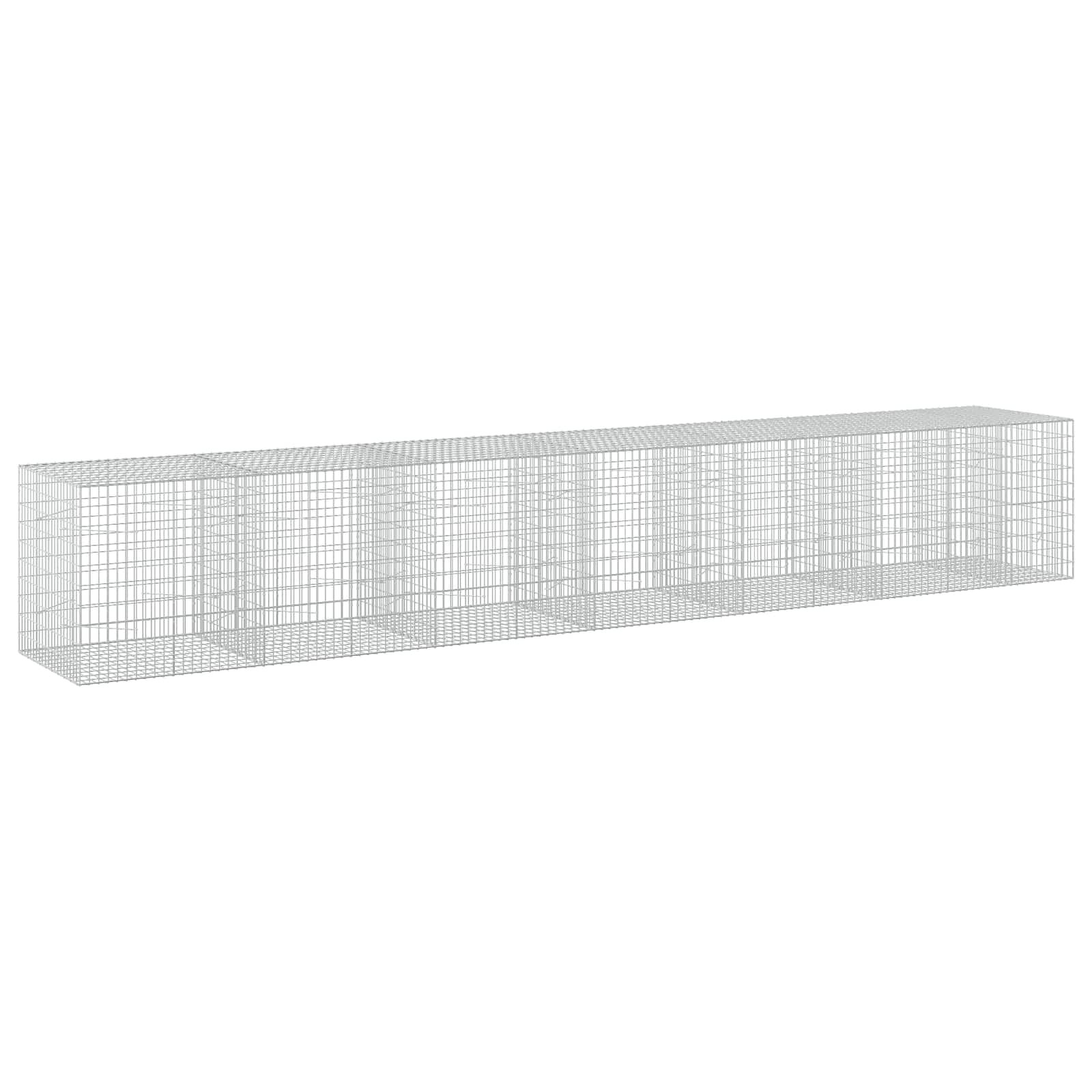 Gabione Mit 5 Mm Draht Und 5x10 Cm Maschen 650x100x100 Cm Vidaxl