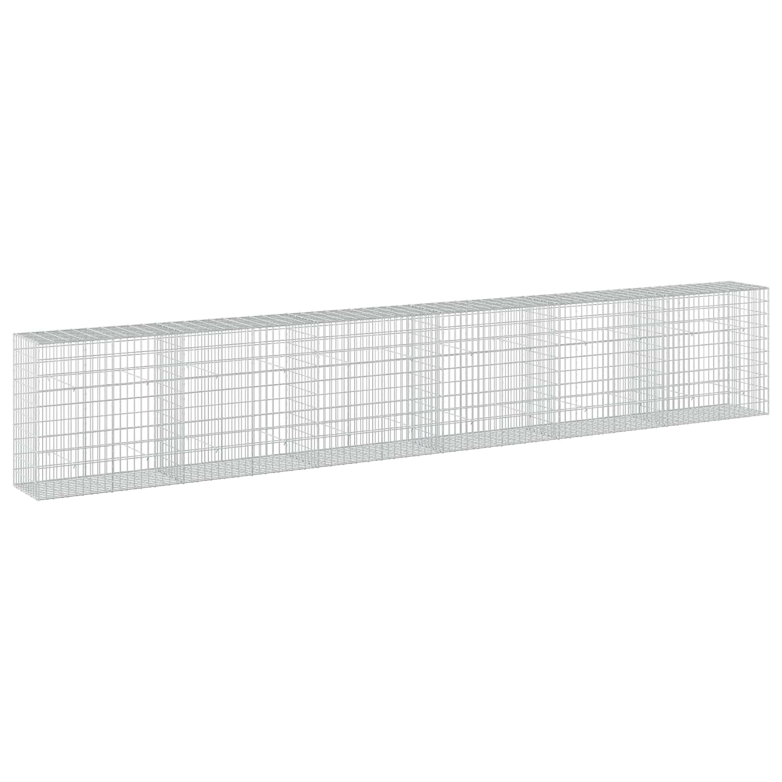 Gabione Mit 5 Mm Draht Und 5x10 Cm Maschen 600x50x100 Cm Vidaxl