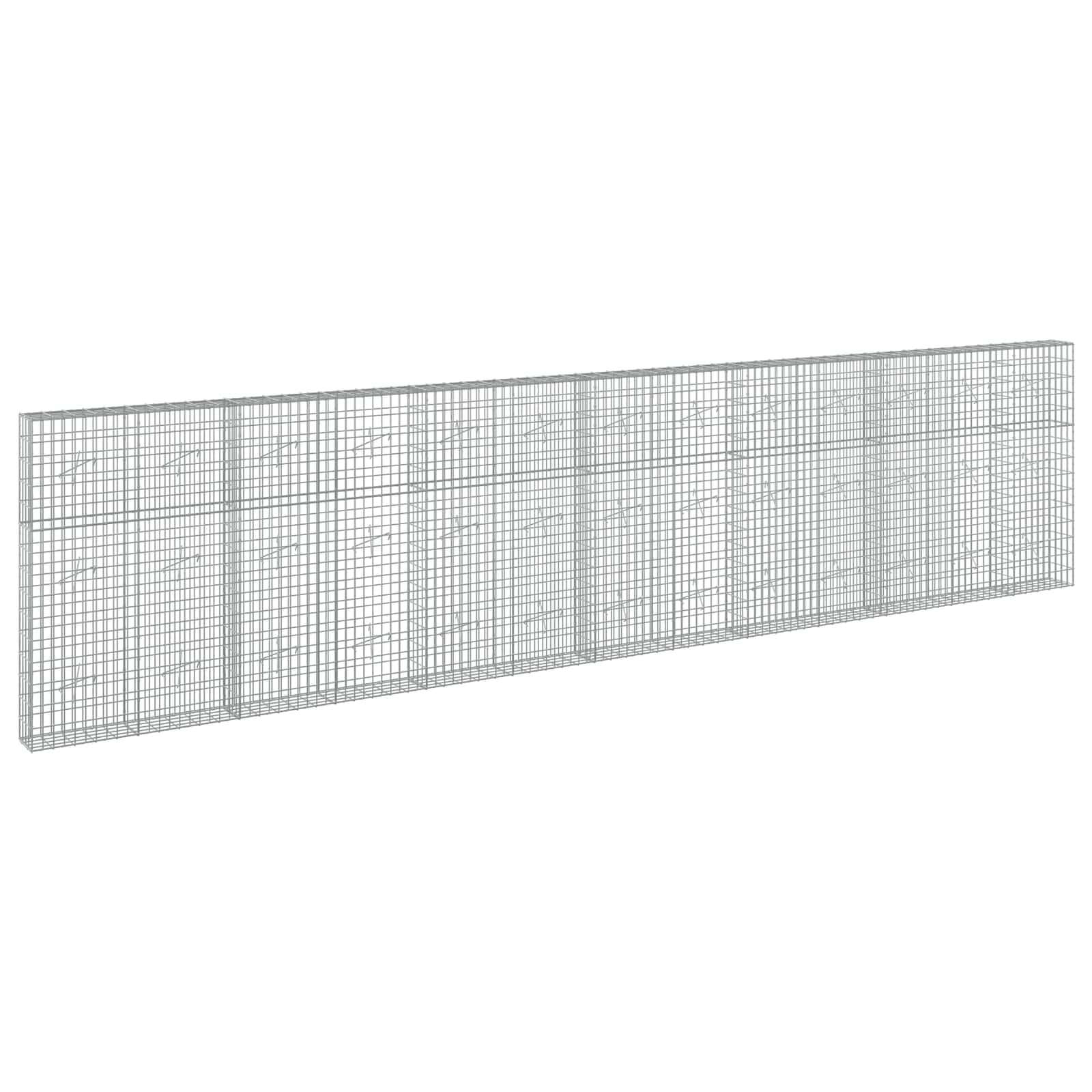 Gabione Mit 5 Mm Draht Und 5x10 Cm Maschen 650x20x150 Cm Vidaxl