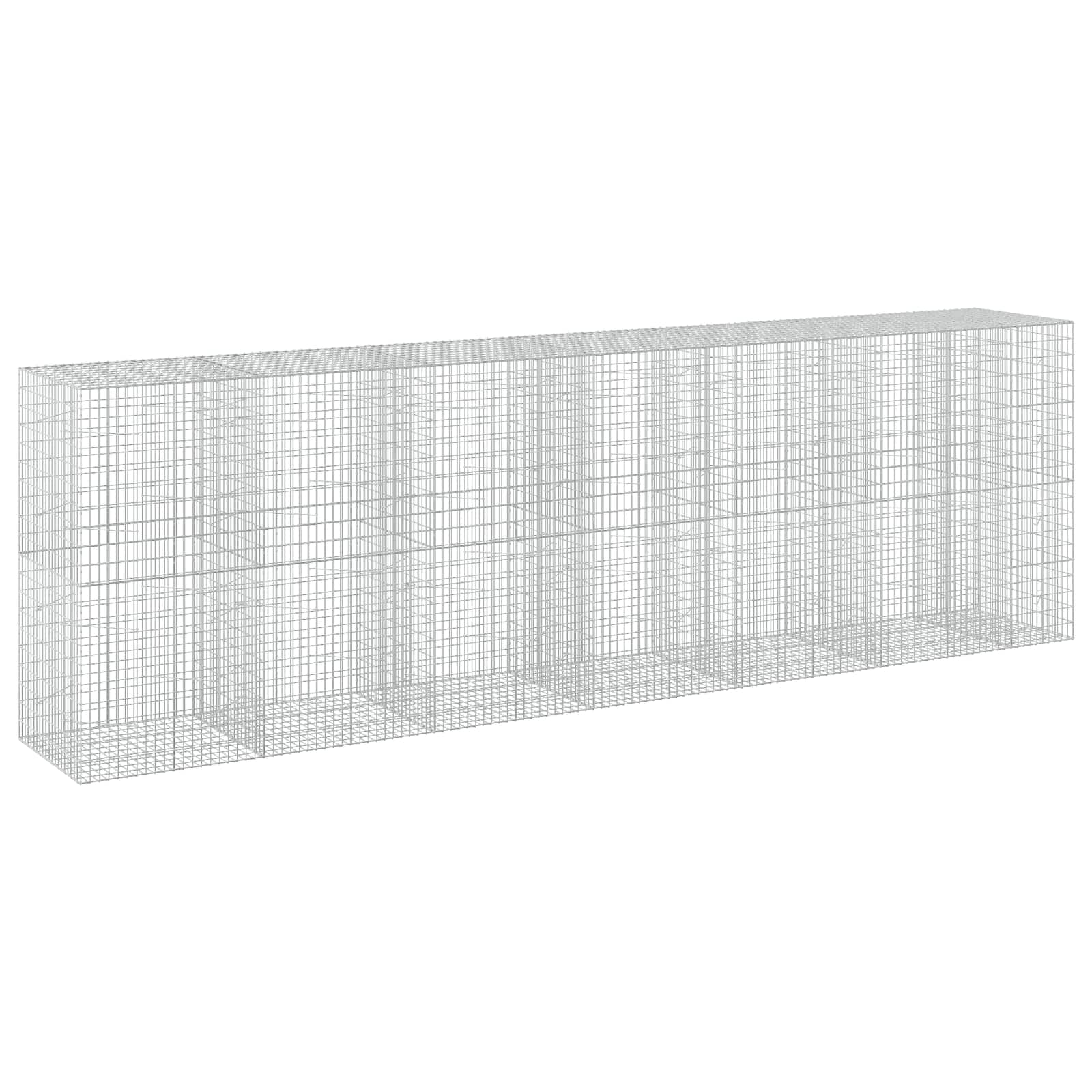 Gabione Mit 5 Mm Draht Und 5x10 Cm Maschen 650x100x200 Cm Vidaxl