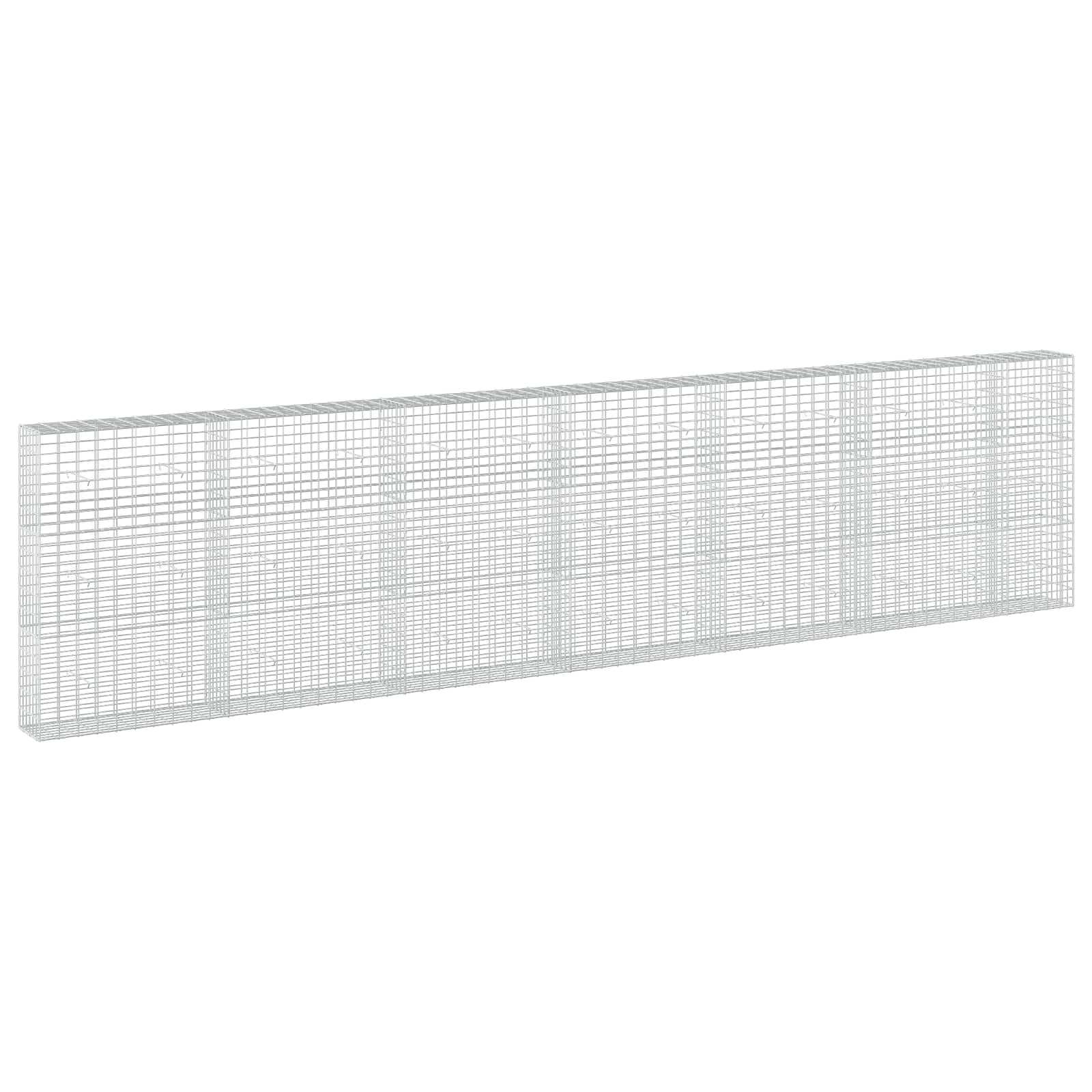 Gabione Mit 5 Mm Draht Und 5x10 Cm Maschen 650x30x150 Cm Vidaxl