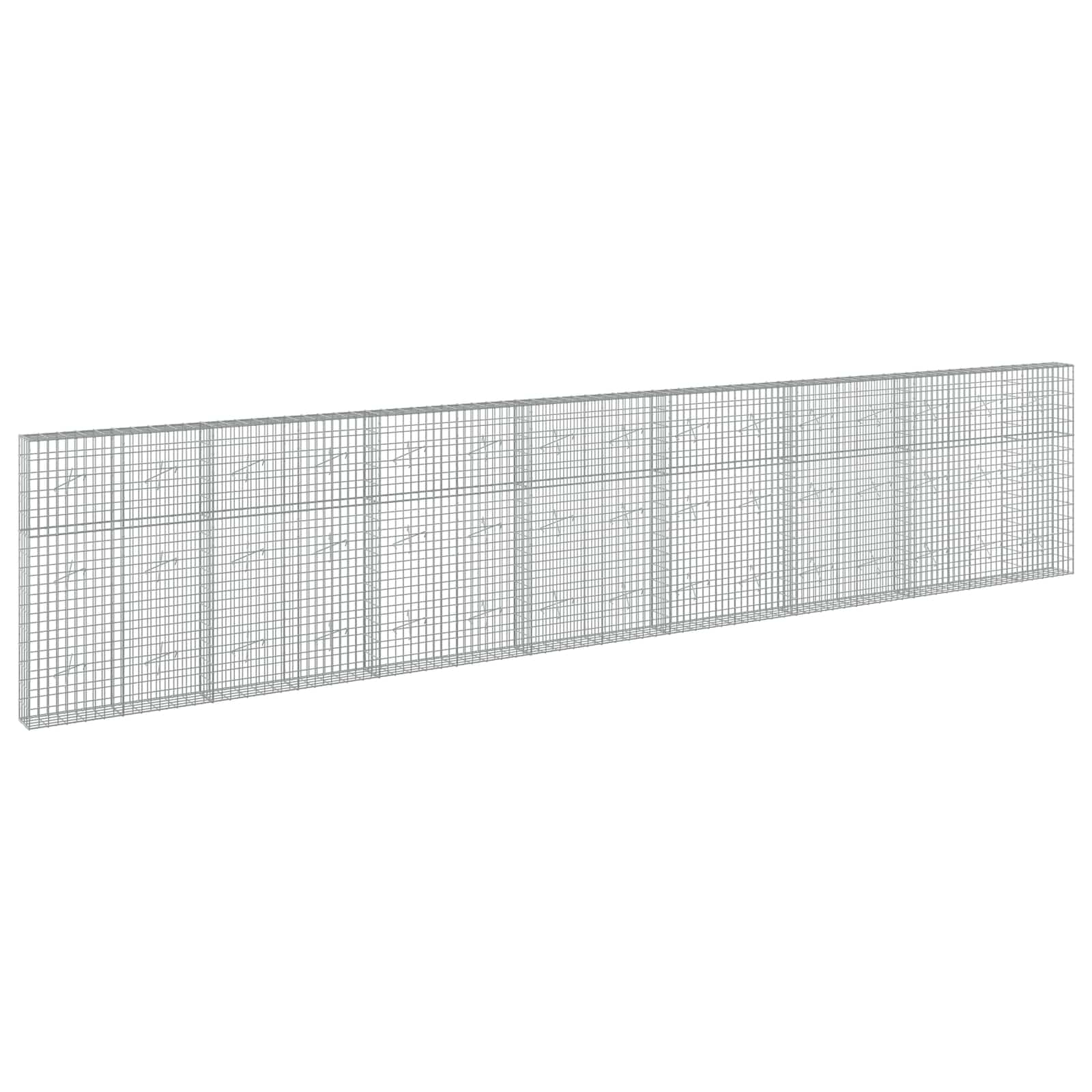 Gabione Mit 5 Mm Draht Und 5x10 Cm Maschen 750x20x150 Cm Vidaxl