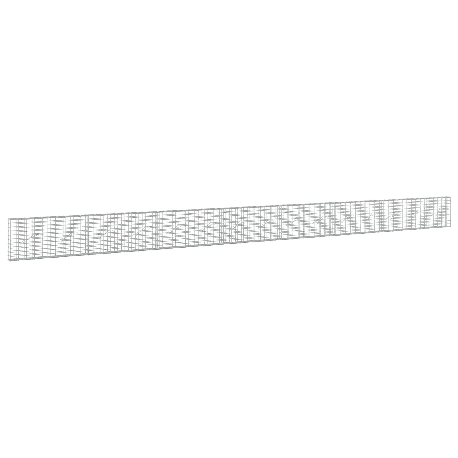 Gabione Mit 5 Mm Draht Und 5x10 Cm Maschen 750x10x50 Cm Vidaxl