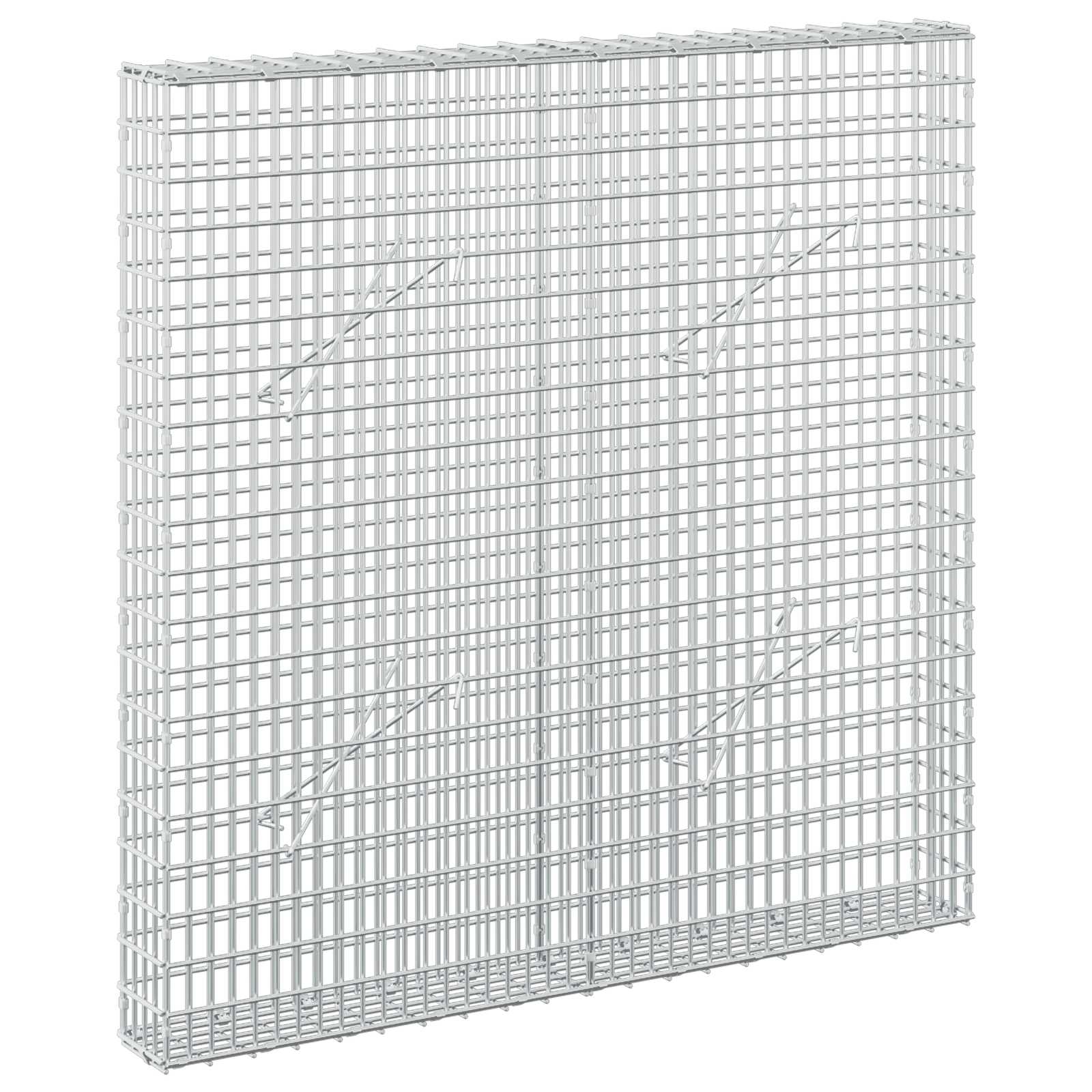 Gabione Mit 5 Mm Draht Und 5x2,5 Cm Maschen 100x10x100 Cm Vidaxl