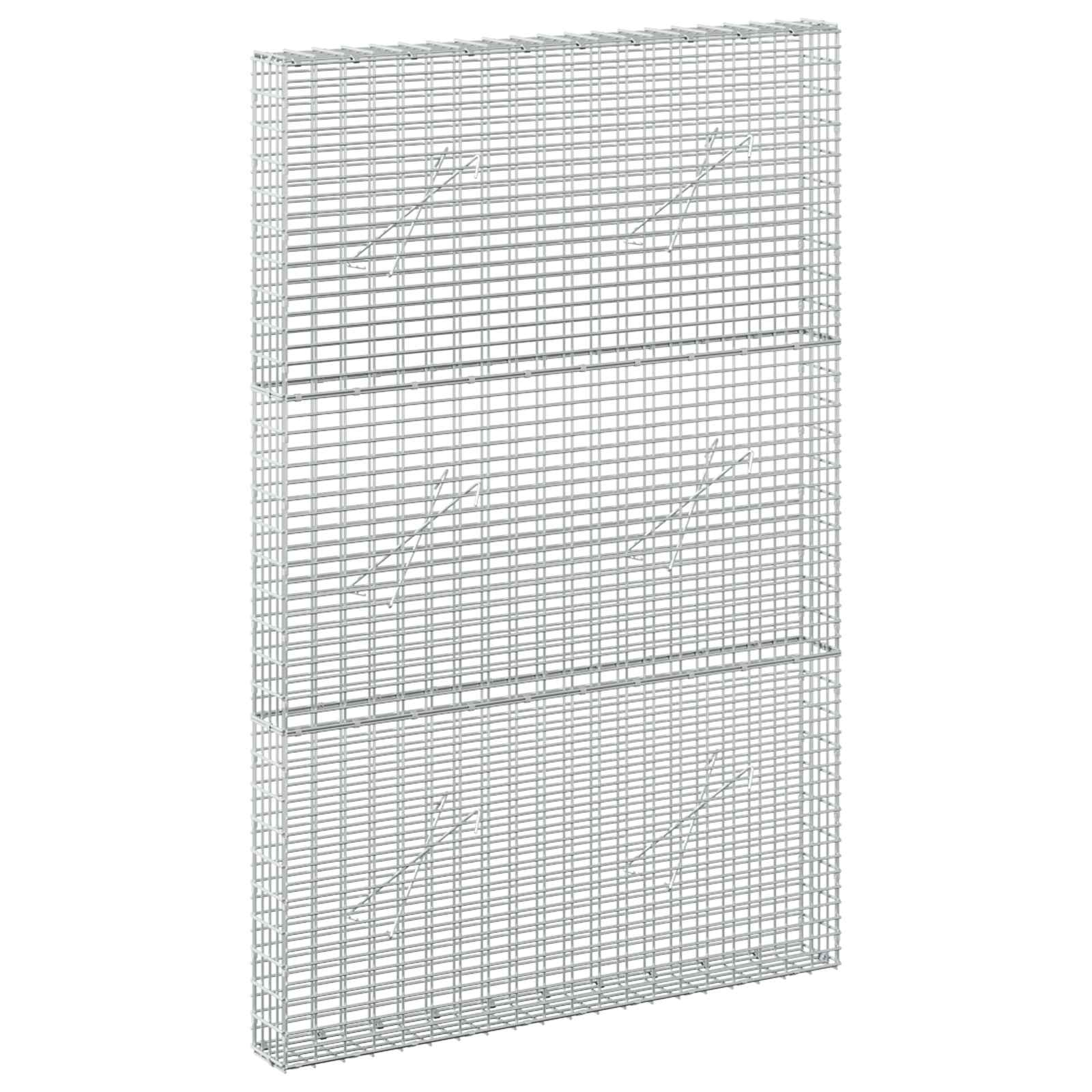 Gabione Mit 5 Mm Draht Und 5x2,5 Cm Maschen 100x10x150 Cm Vidaxl