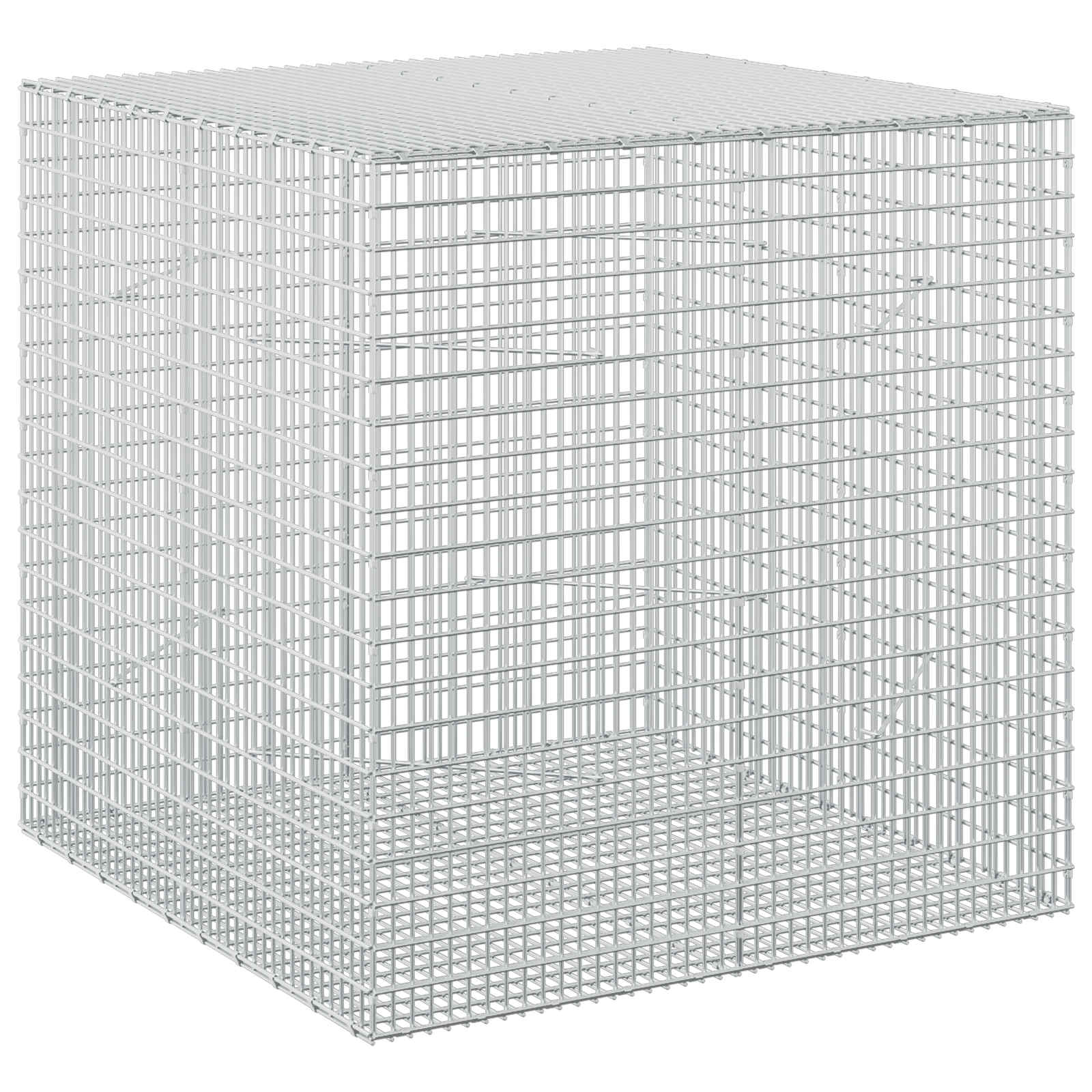 Gabione Mit 5 Mm Draht Und 5x2,5 Cm Maschen 100x100x100 Cm Vidaxl