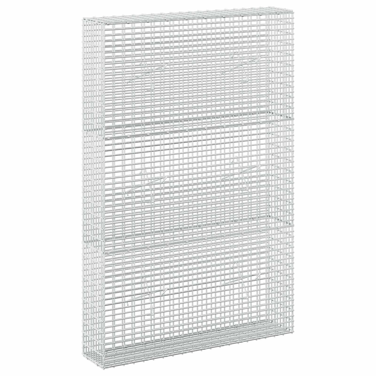 Gabione Mit 5 Mm Draht Und 5x2,5 Cm Maschen 100x20x150 Cm Vidaxl