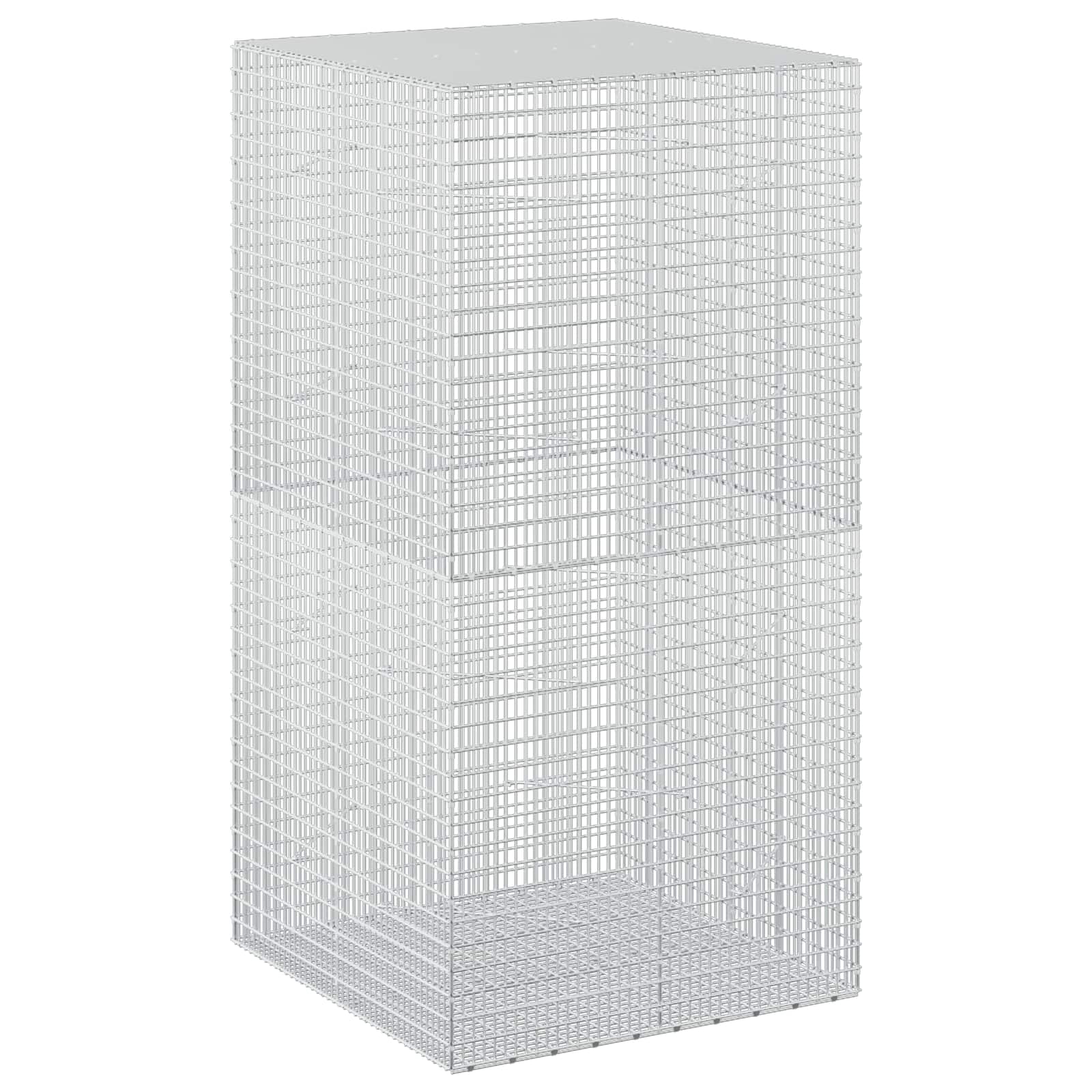 Gabione Mit 5 Mm Draht Und 5x2,5 Cm Maschen 100x100x200 Cm Vidaxl