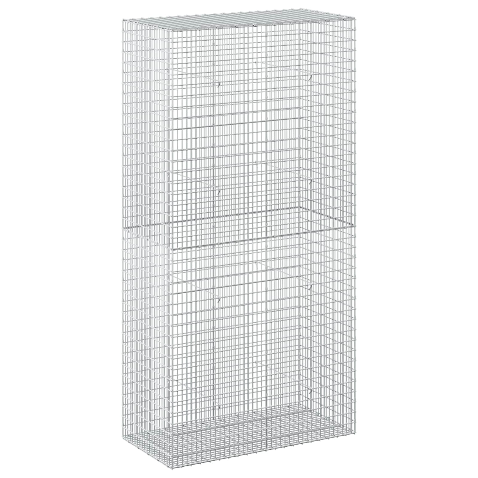 Gabione Mit 5 Mm Draht Und 5x2,5 Cm Maschen 100x50x200 Cm Vidaxl