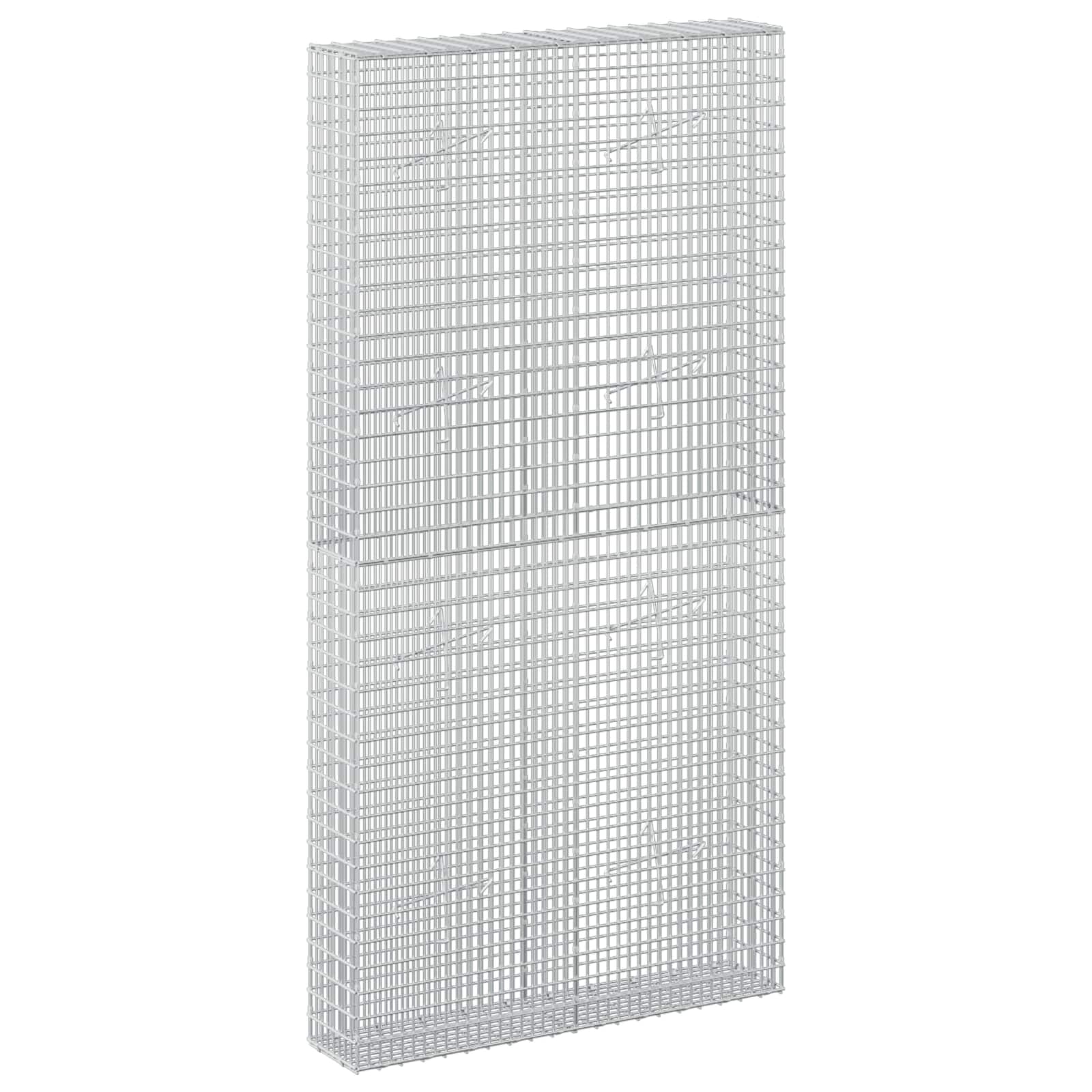 Gabione Mit 5 Mm Draht Und 5x2,5 Cm Maschen 100x20x200 Cm Vidaxl