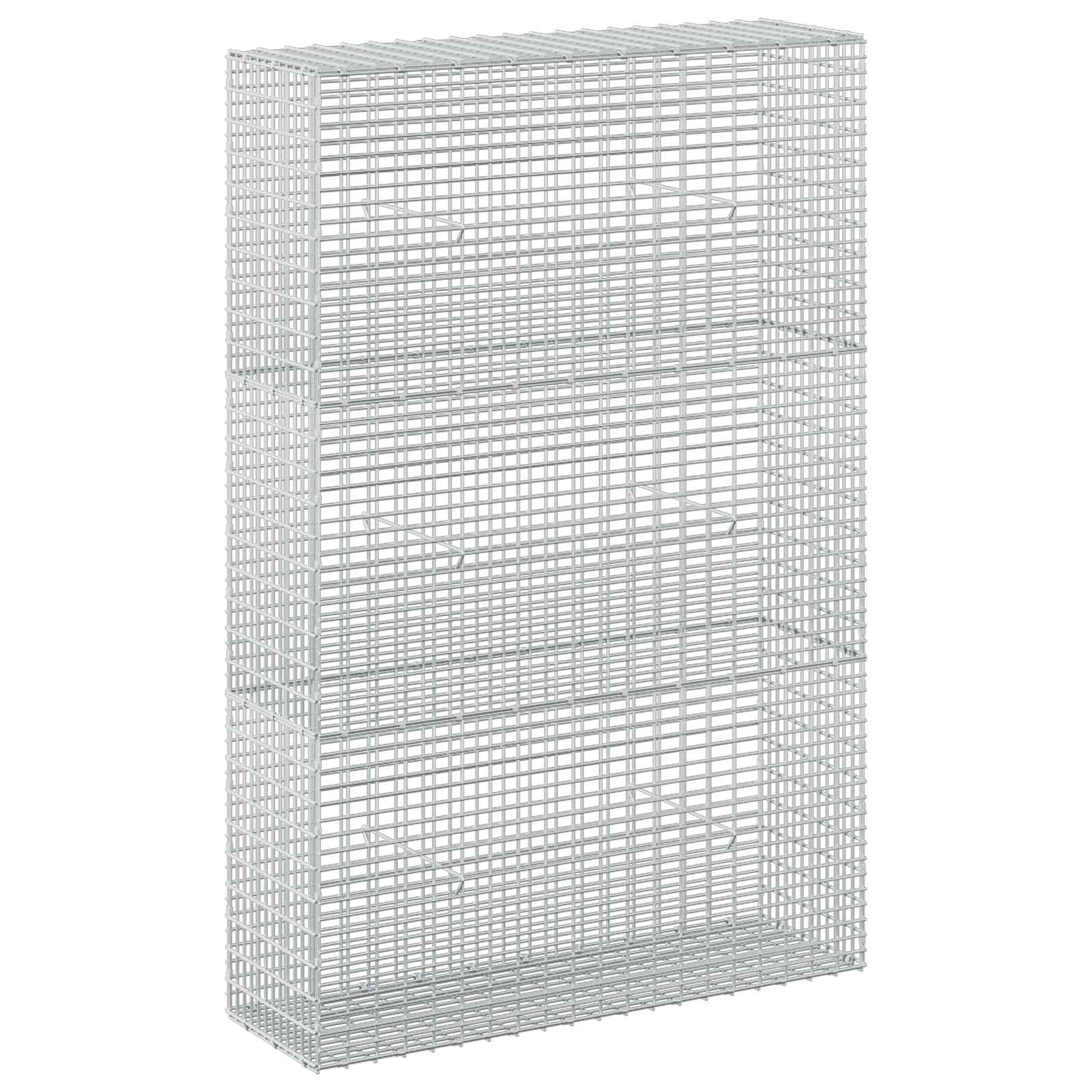 Gabione Mit 5 Mm Draht Und 5x2,5 Cm Maschen 100x30x150 Cm Vidaxl