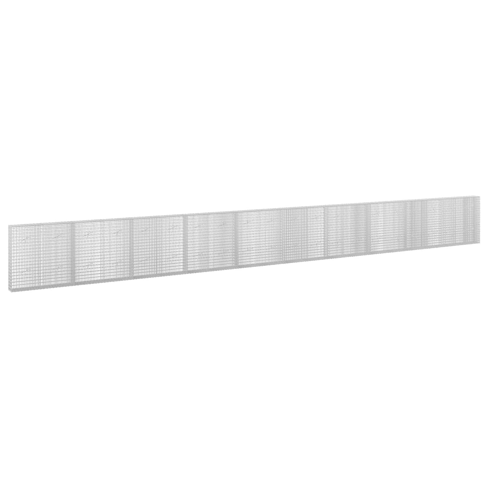 Gabione Mit 5 Mm Draht Und 5x2,5 Cm Maschen 1000x20x100 Cm Vidaxl
