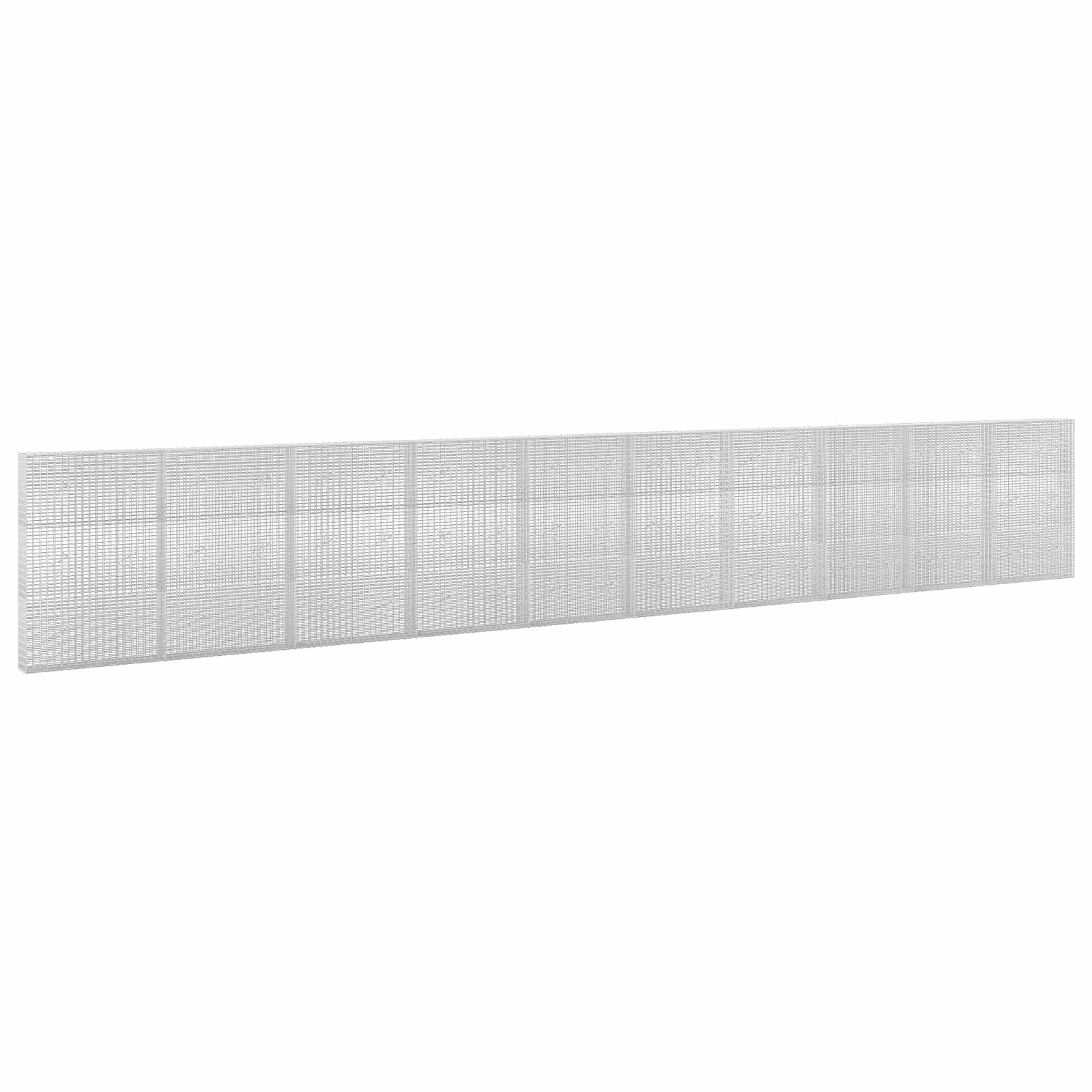 Gabione Mit 5 Mm Draht Und 5x2,5 Cm Maschen 1000x20x150 Cm Vidaxl