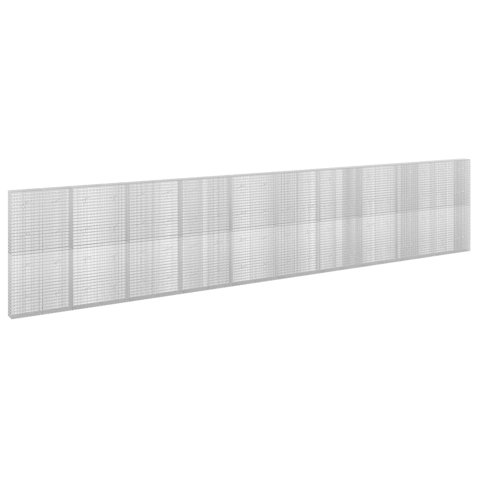 Gabione Mit 5 Mm Draht Und 5x2,5 Cm Maschen 1000x20x200 Cm Vidaxl