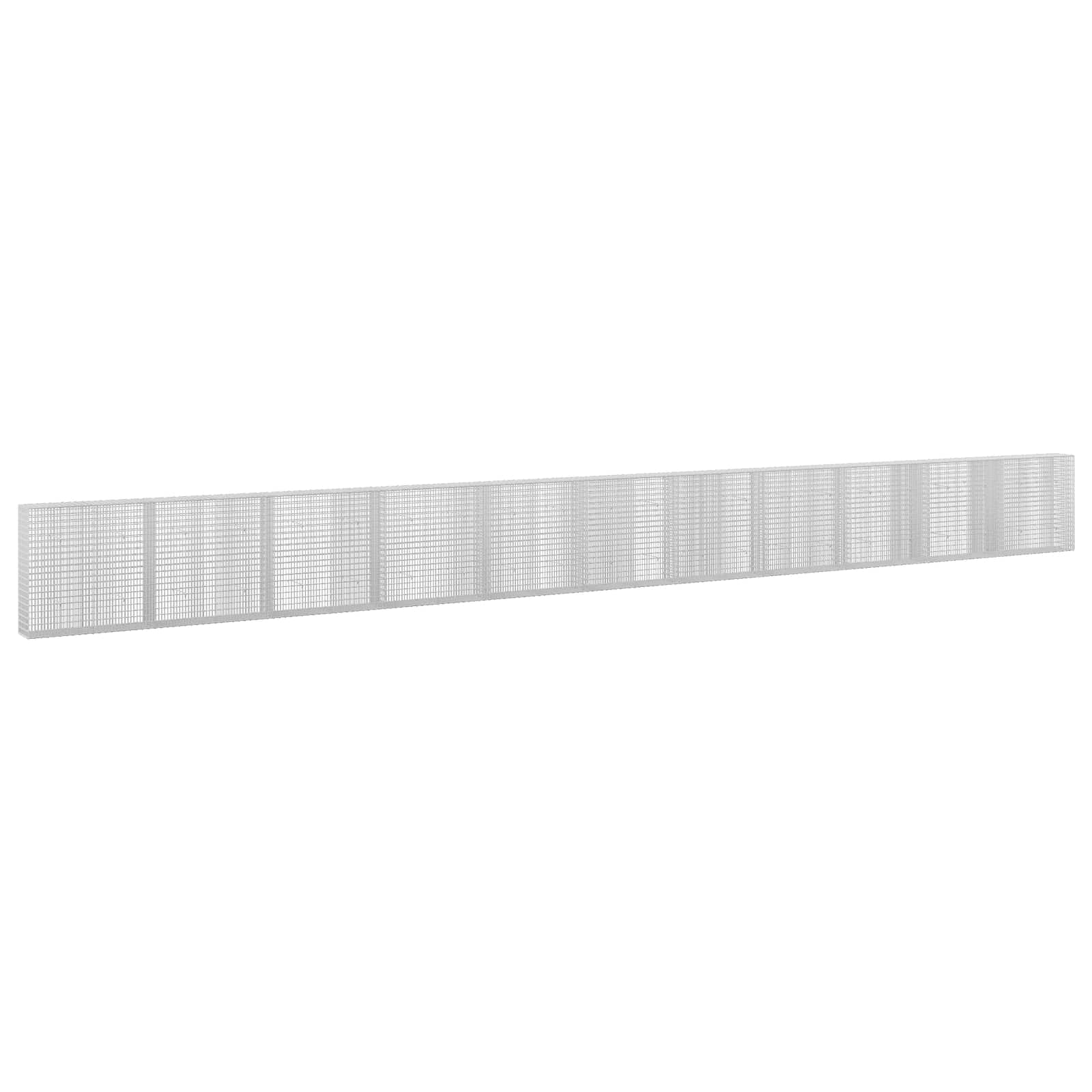 Gabione Mit 5 Mm Draht Und 5x2,5 Cm Maschen 1100x30x100 Cm Vidaxl