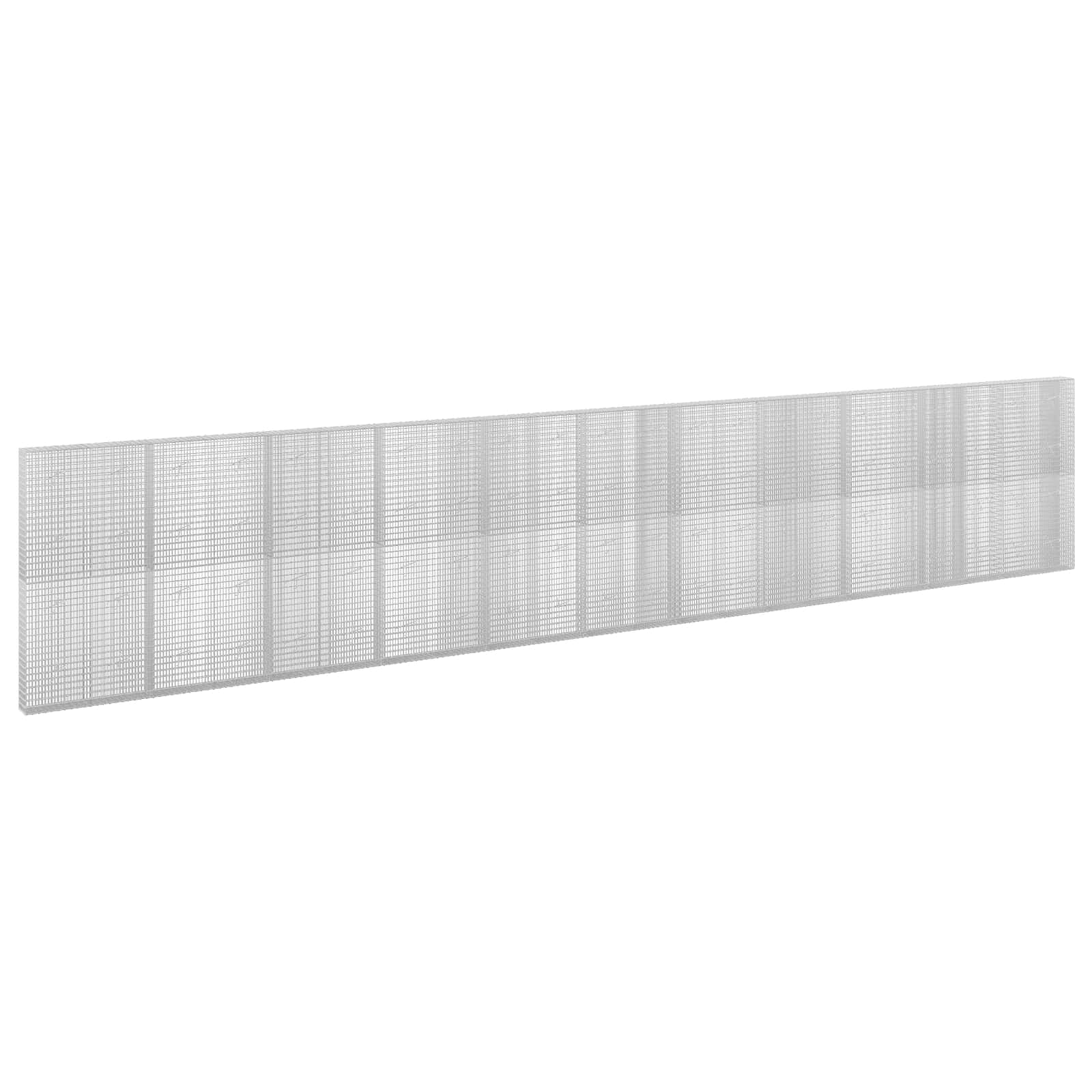 Gabione Mit 5 Mm Draht Und 5x2,5 Cm Maschen 1100x20x200 Cm Vidaxl