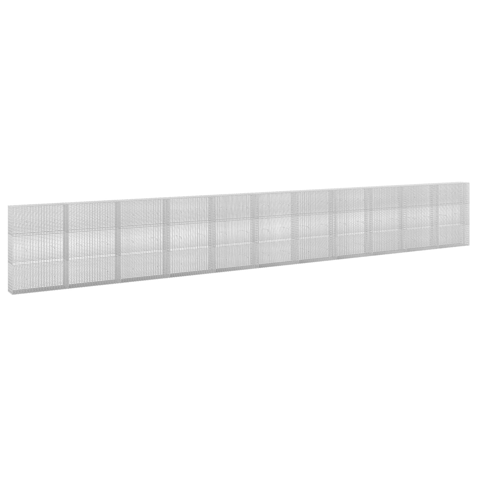 Gabione Mit 5 Mm Draht Und 5x2,5 Cm Maschen 1100x30x150 Cm Vidaxl