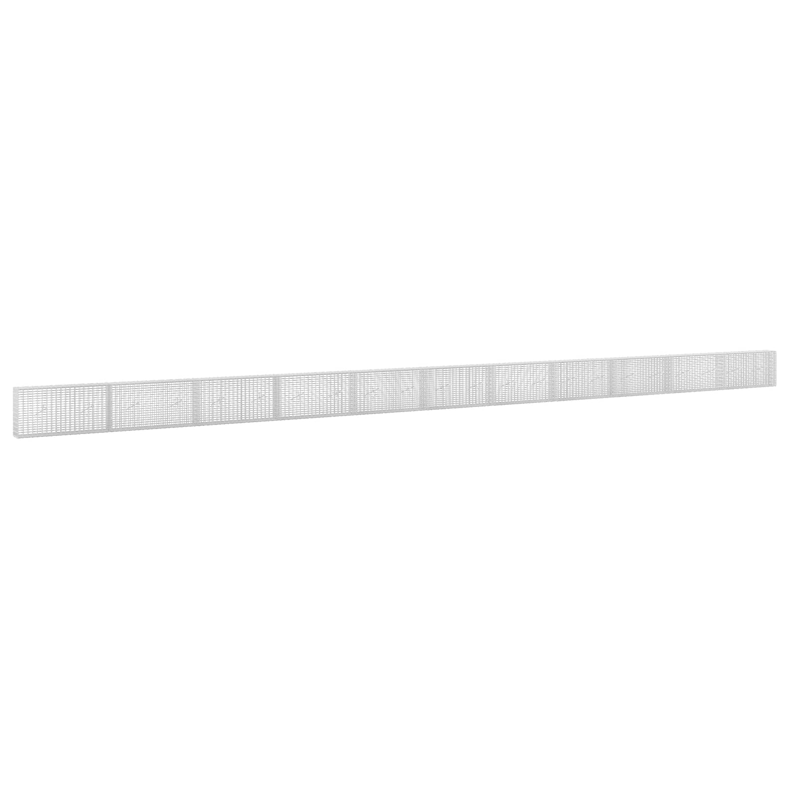 Gabione Mit 5 Mm Draht Und 5x2,5 Cm Maschen 1100x20x50 Cm Vidaxl