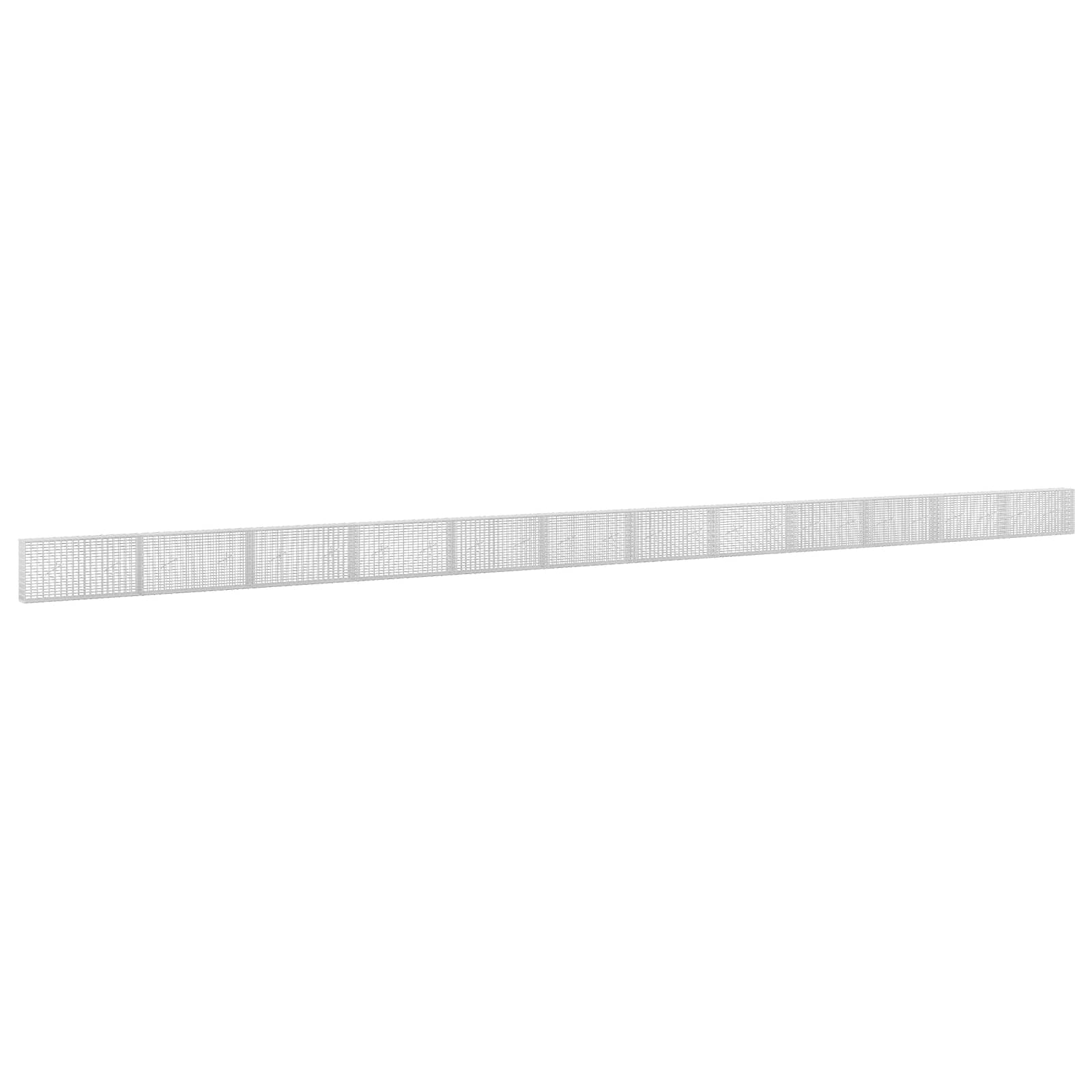 Gabione Mit 5 Mm Draht Und 5x2,5 Cm Maschen 1200x20x50 Cm Vidaxl