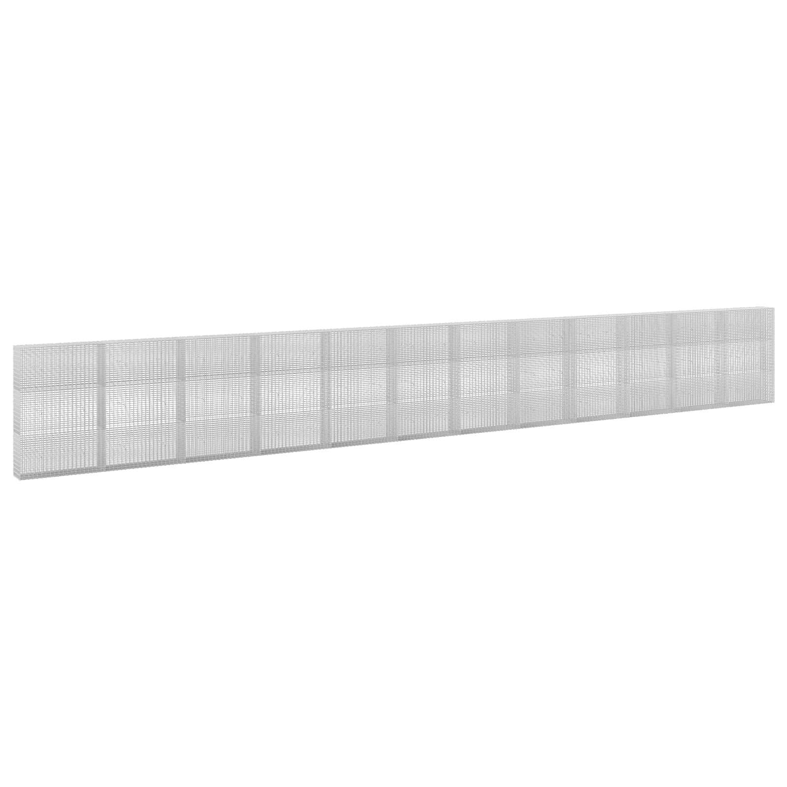 Gabione Mit 5 Mm Draht Und 5x2,5 Cm Maschen 1200x30x150 Cm Vidaxl