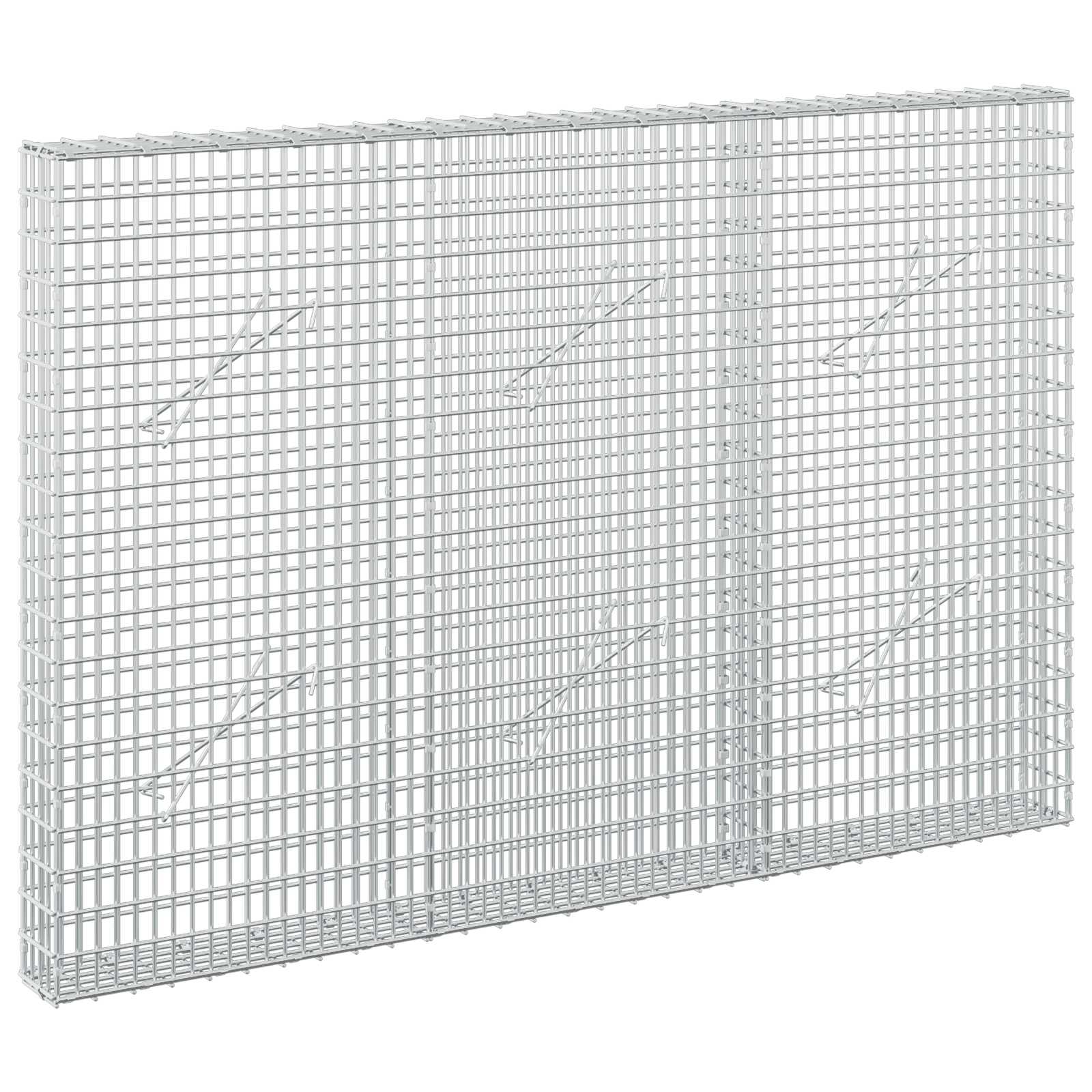 Gabione Mit 5 Mm Draht Und 5x2,5 Cm Maschen 150x10x100 Cm Vidaxl