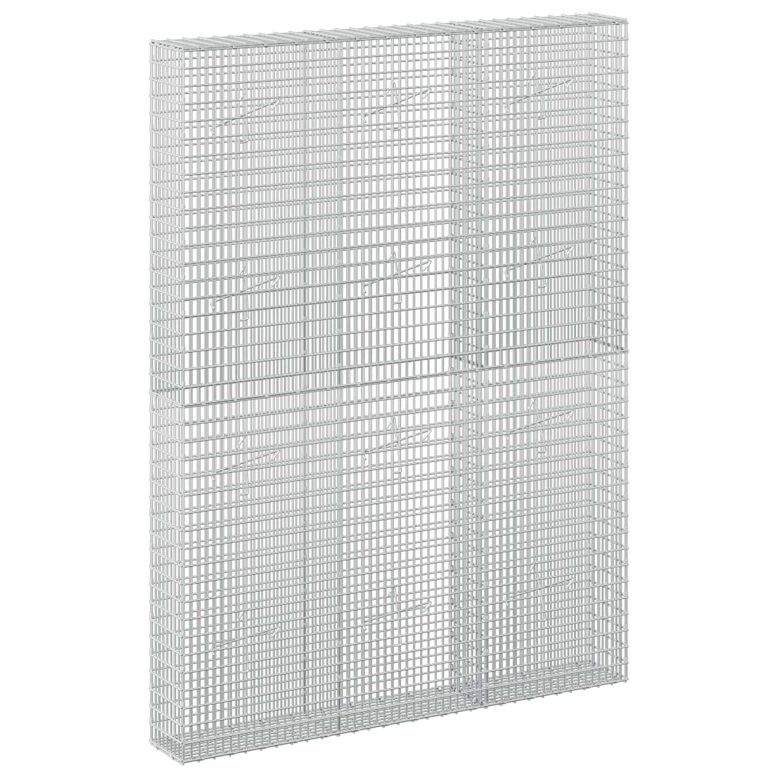 Gabione Mit 5 Mm Draht Und 5x2,5 Cm Maschen 150x20x200 Cm Vidaxl