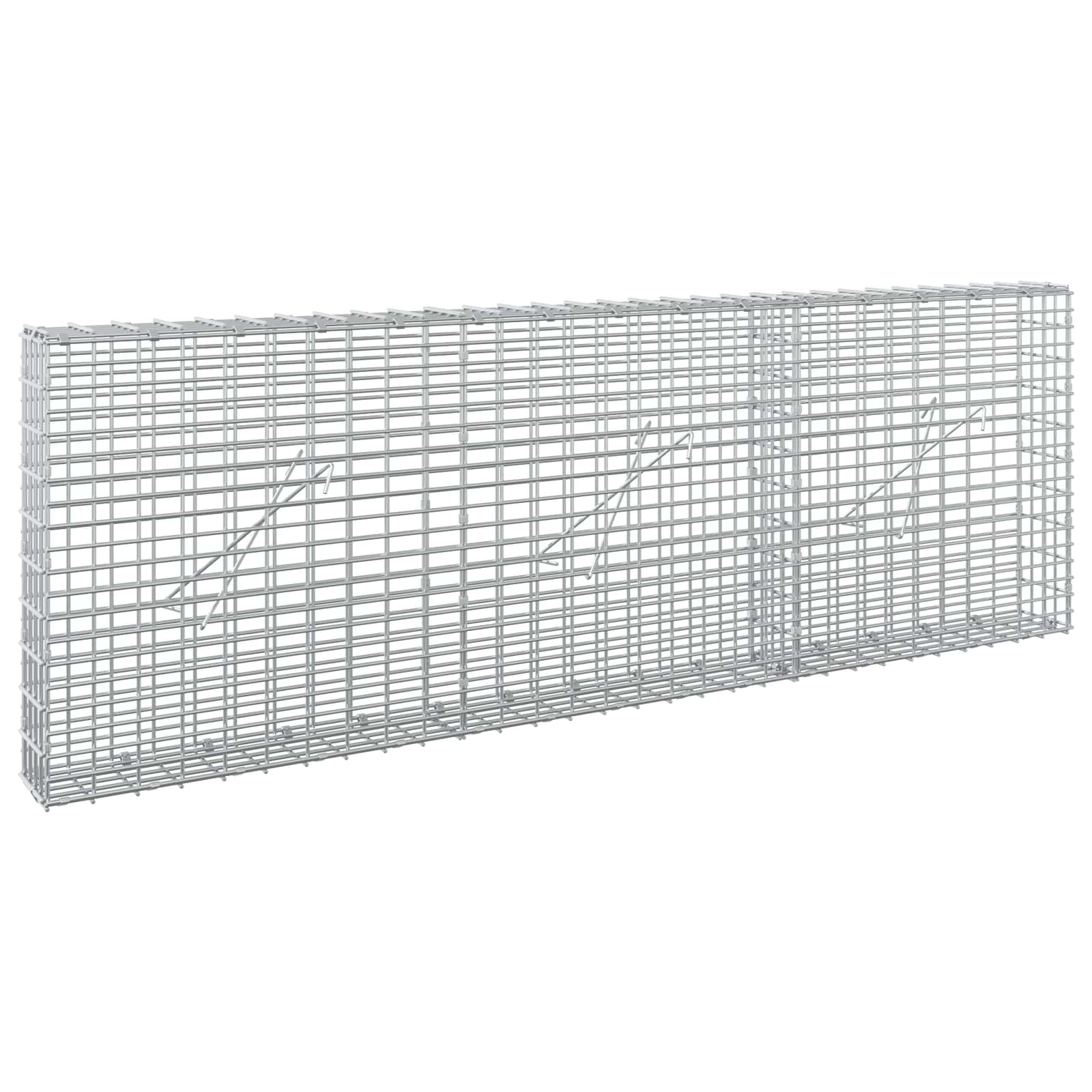 Gabione Mit 5 Mm Draht Und 5x2,5 Cm Maschen 150x10x50 Cm Vidaxl