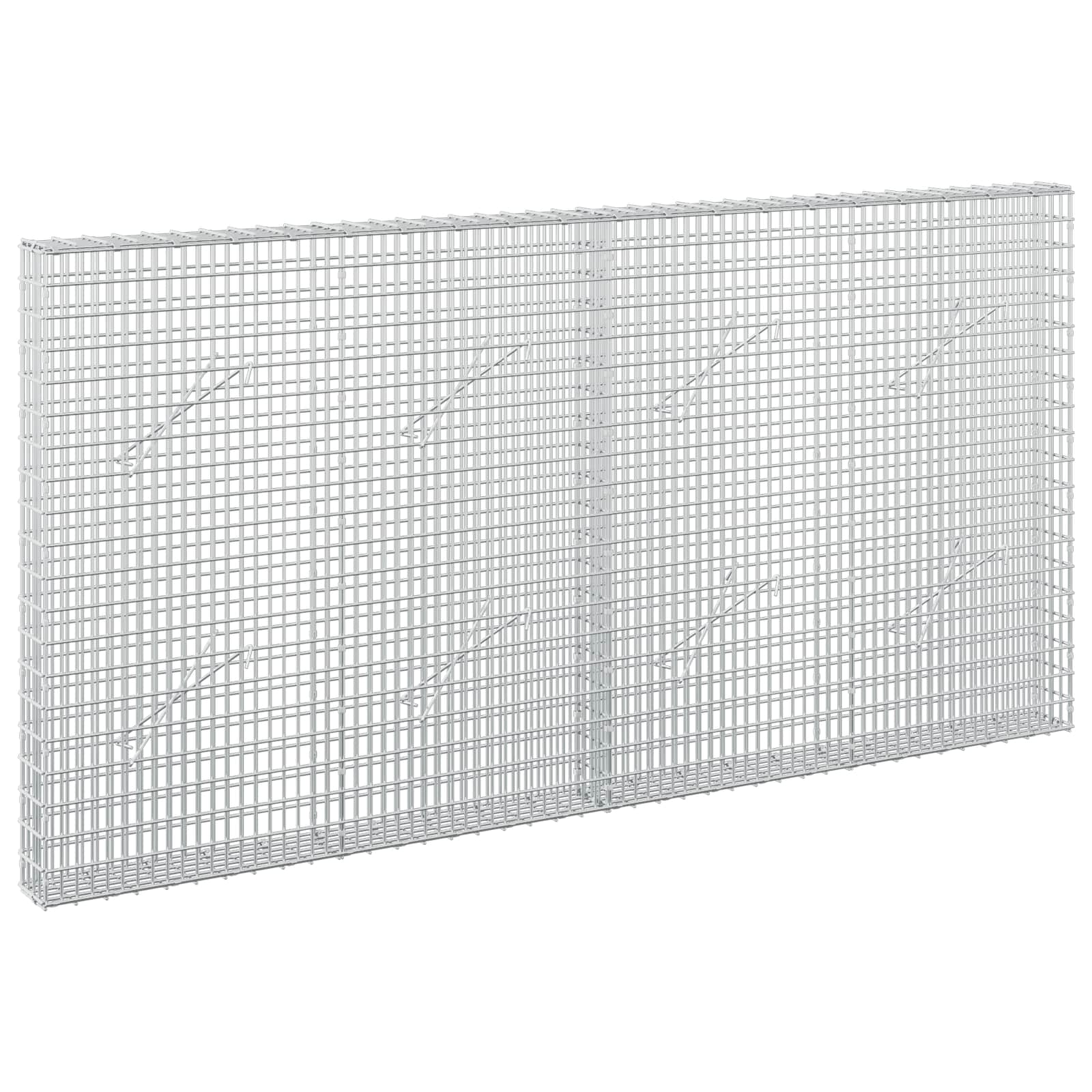 Gabione Mit 5 Mm Draht Und 5x2,5 Cm Maschen 200x10x100 Cm Vidaxl