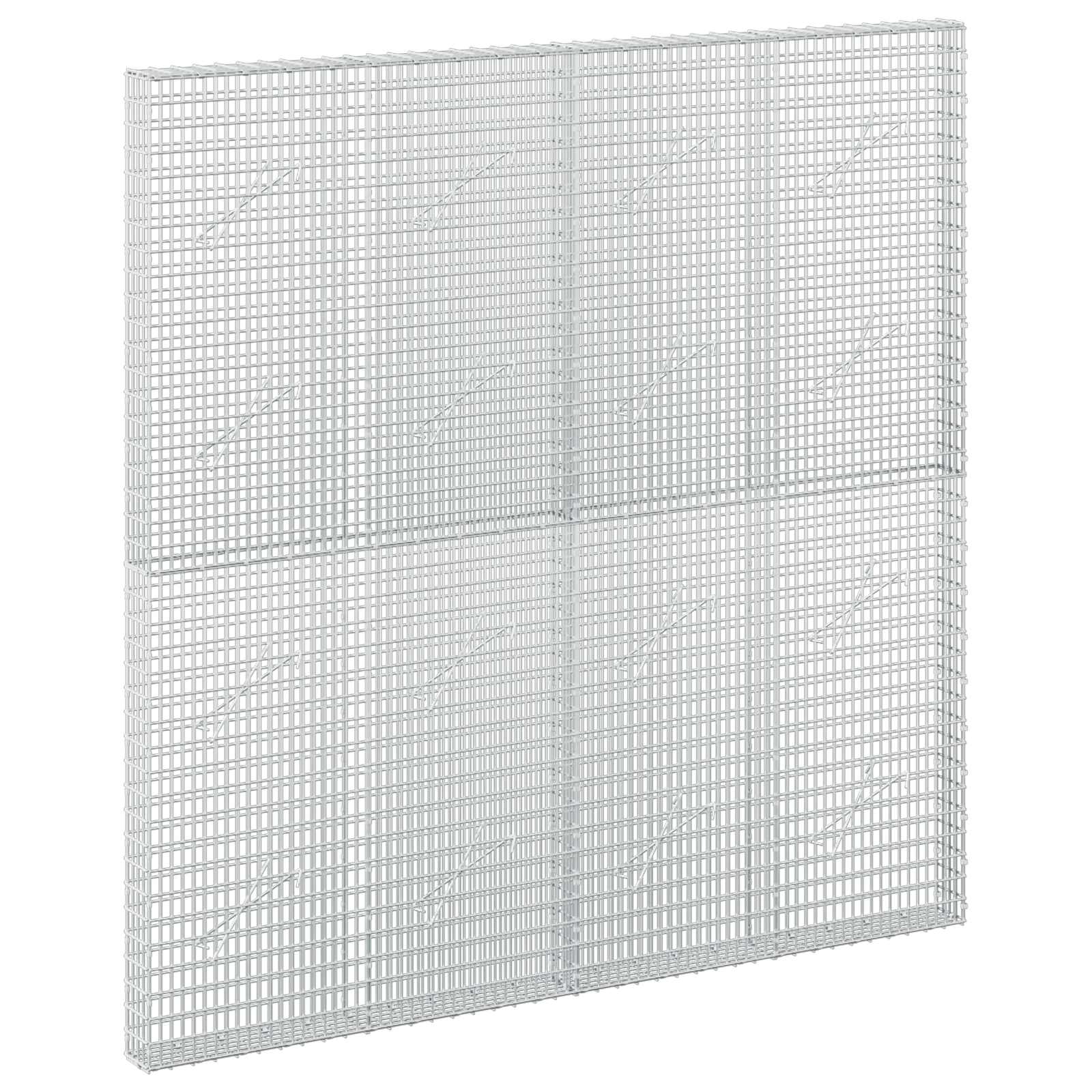 Gabione Mit 5 Mm Draht Und 5x2,5 Cm Maschen 200x10x200 Cm Vidaxl