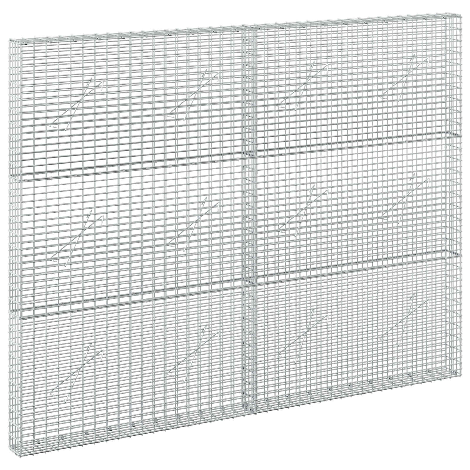 Gabione Mit 5 Mm Draht Und 5x2,5 Cm Maschen 200x10x150 Cm Vidaxl
