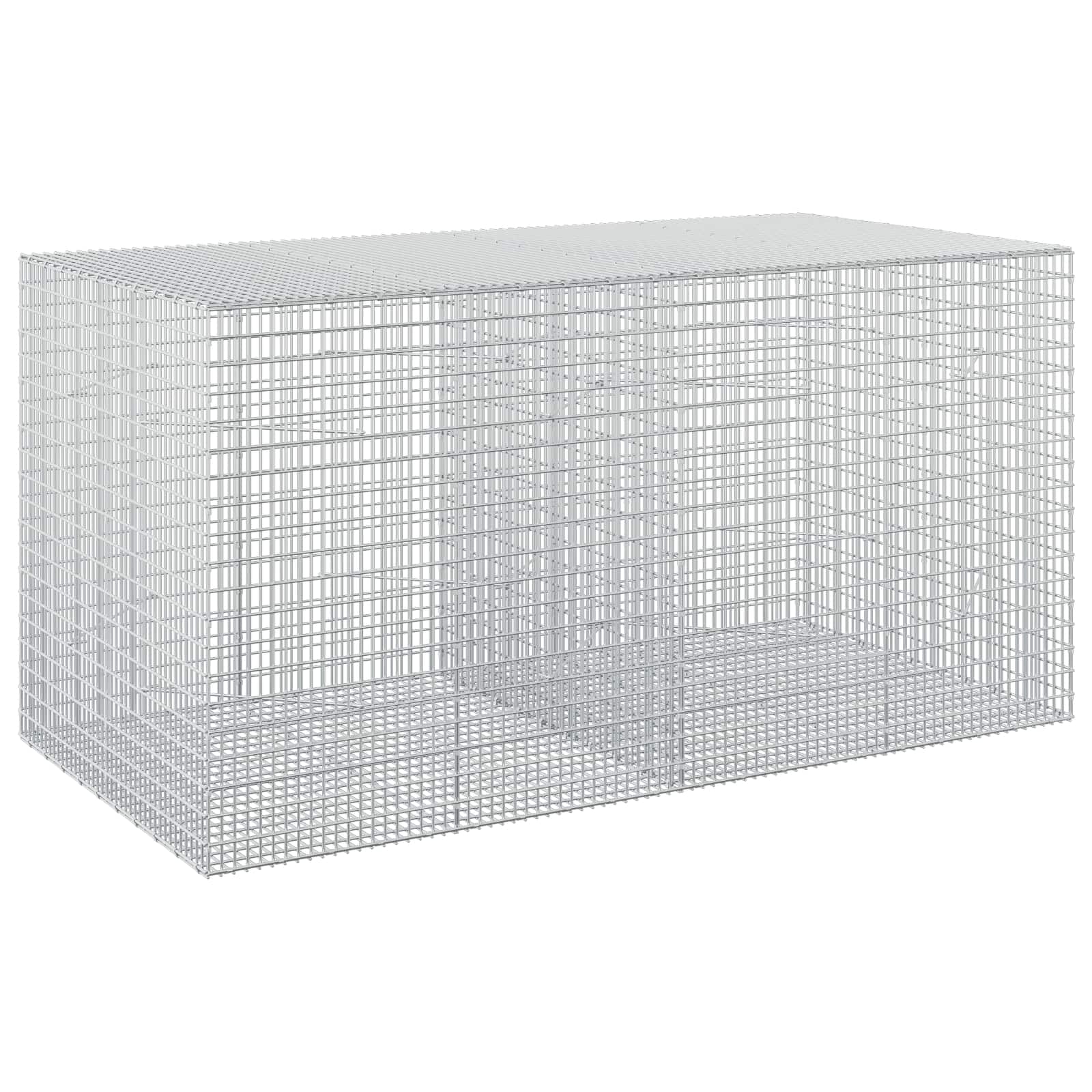 Gabione Mit 5 Mm Draht Und 5x2,5 Cm Maschen 200x100x100 Cm Vidaxl