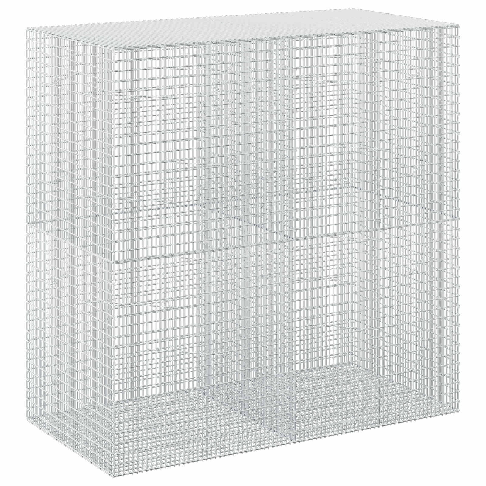 Gabione Mit 5 Mm Draht Und 5x2,5 Cm Maschen 200x100x200 Cm Vidaxl