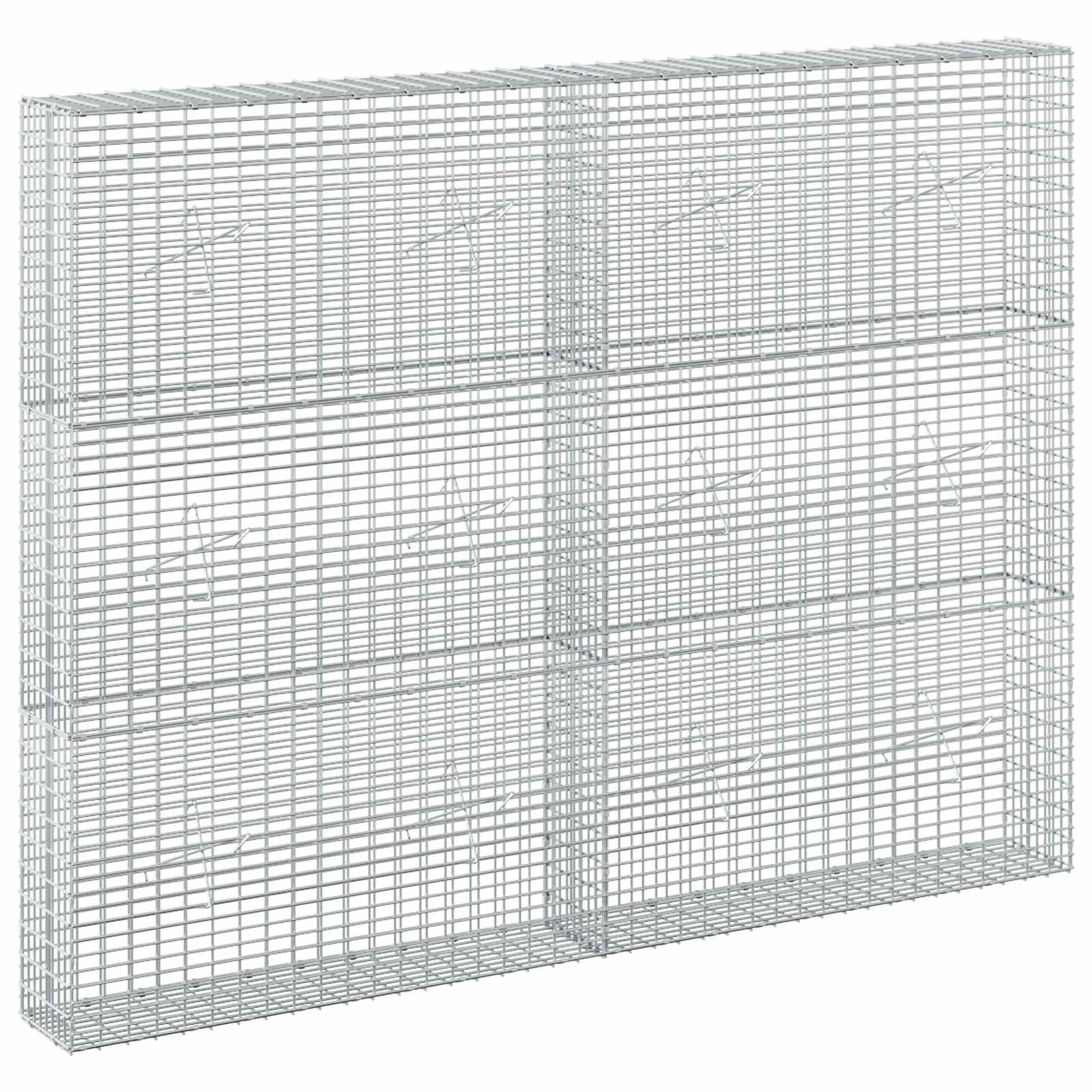 Gabione Mit 5 Mm Draht Und 5x2,5 Cm Maschen 200x20x150 Cm Vidaxl